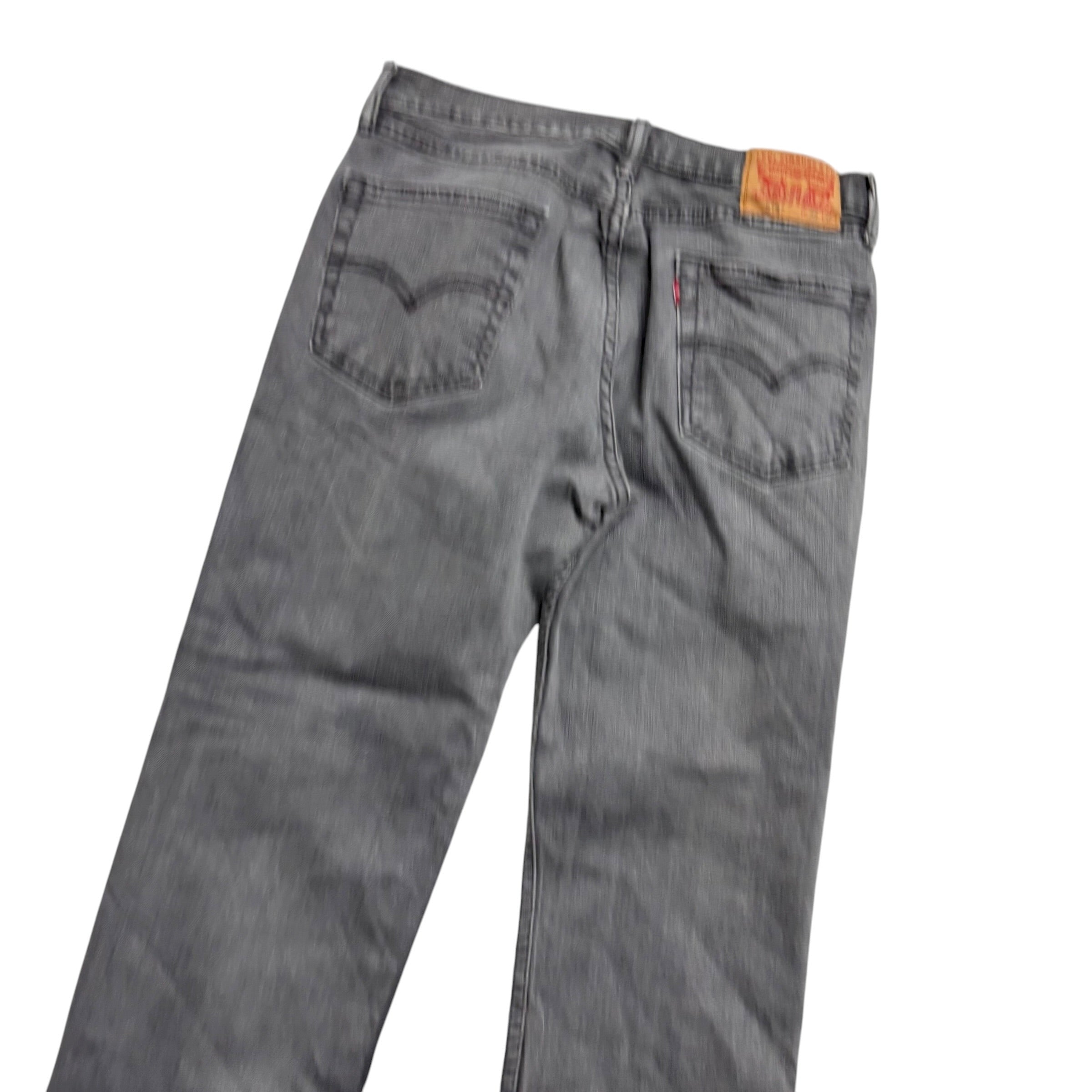 Levis 514 Jeans W31 L29 Mens Grey Regular Straight Fit Stretch Denim (E)