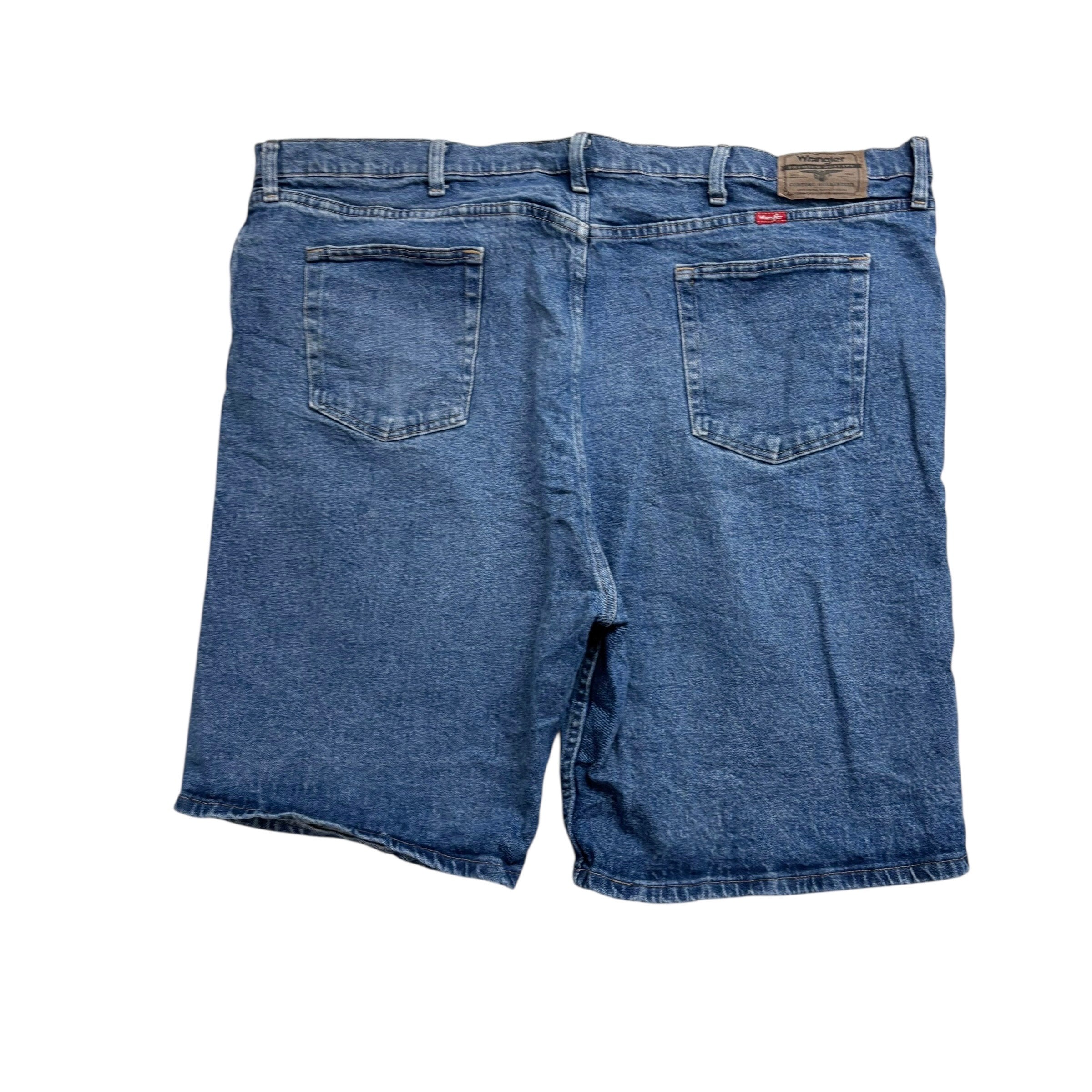 Wrangler Baggy Jorts W48 Mens Mid Blue Denim Shorts Relaxed Fit Stretch (E)