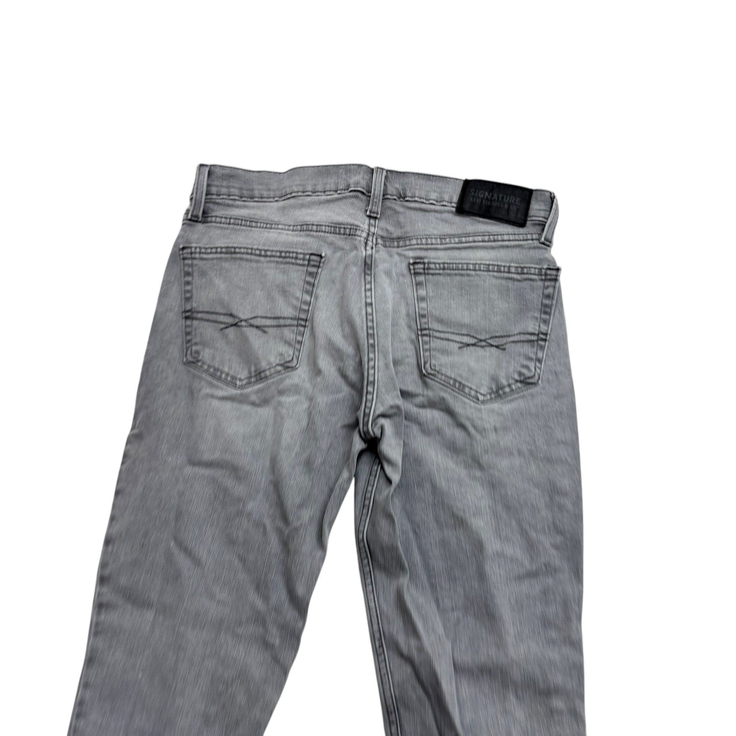 Levis Signature Jeans W31 L28 Mens Grey Slim Fit Stretch Denim (E)