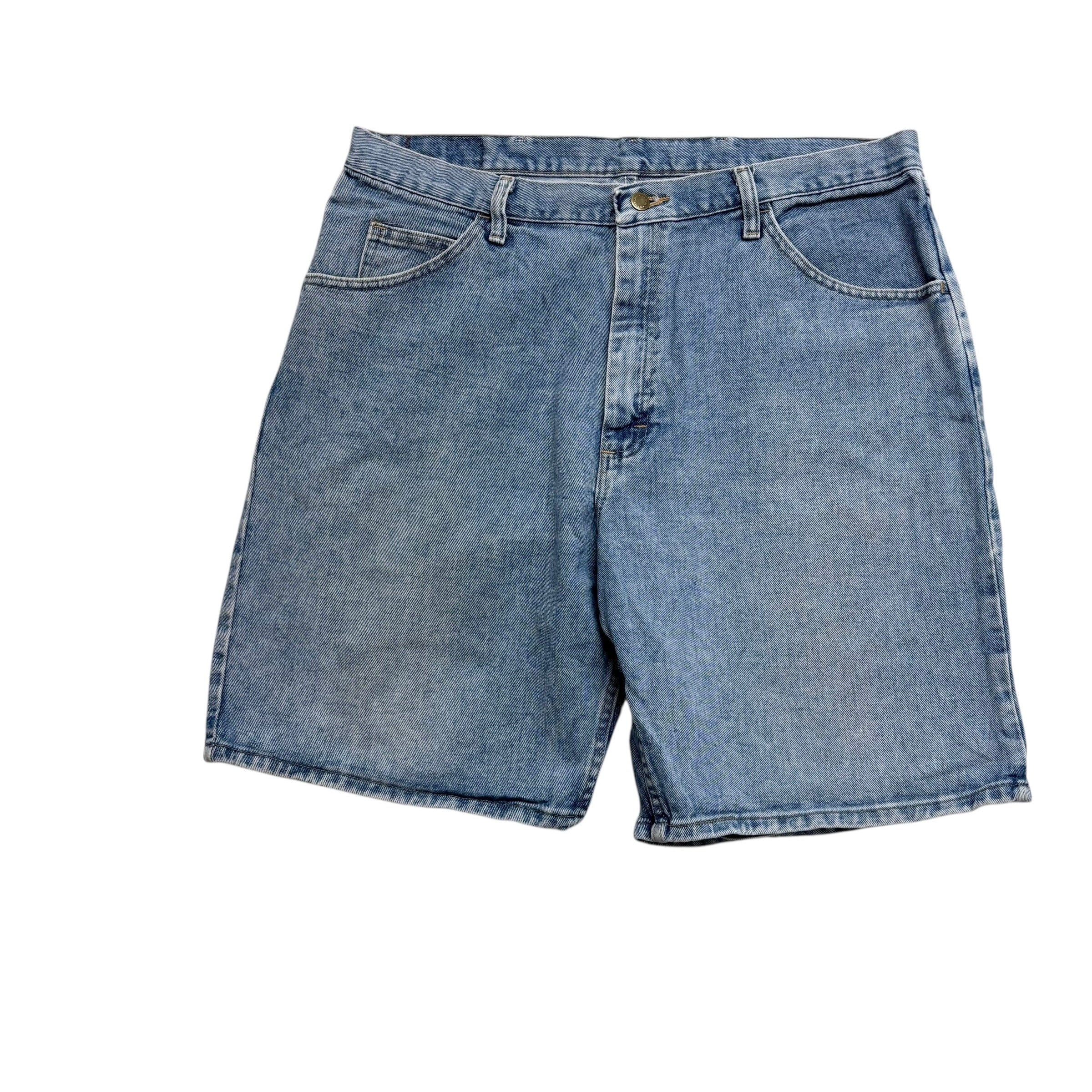 Wrangler Baggy Jorts W38 Mens Denim Shorts Light Blue Relaxed Fit