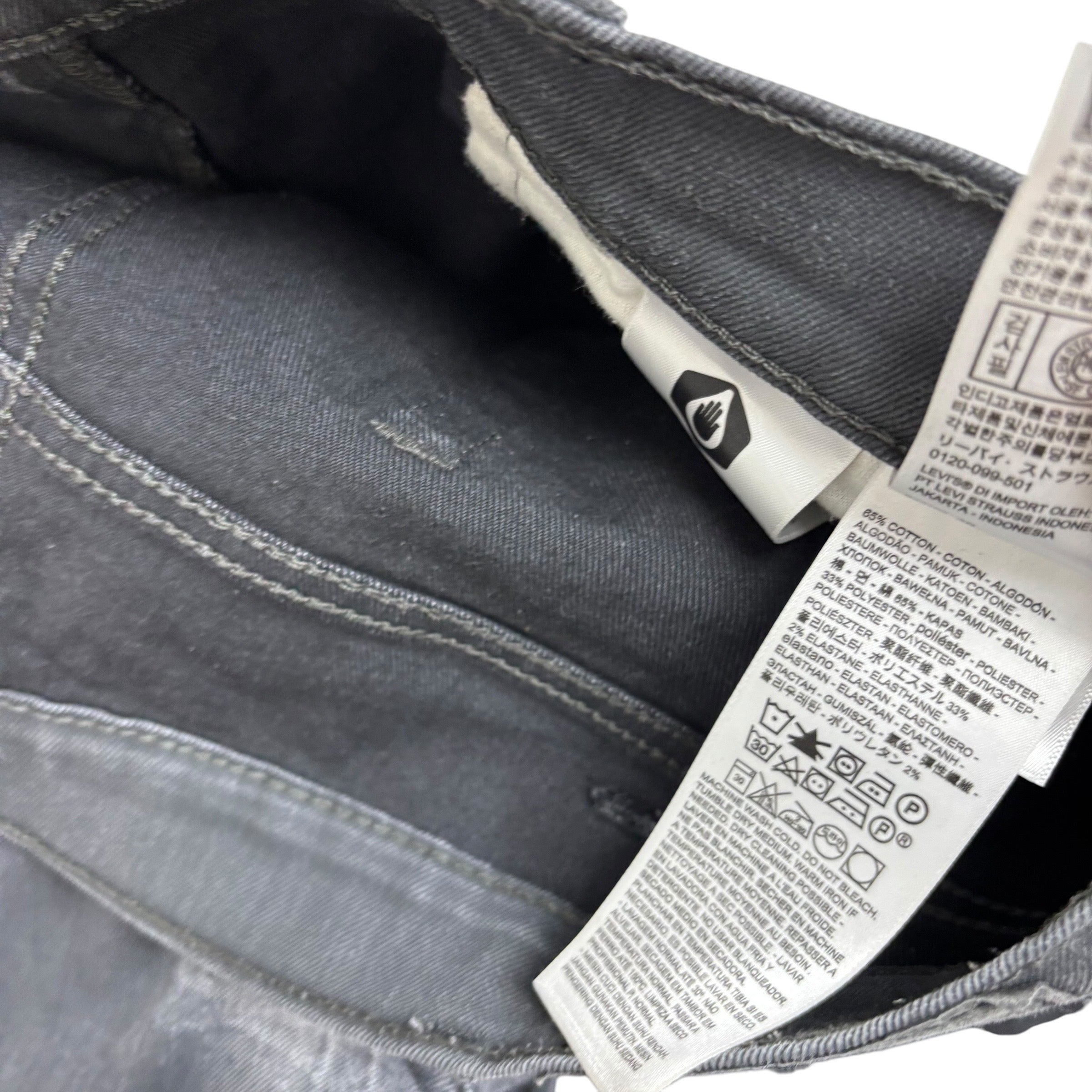 Levis 541 Jeans W40 L32 Mens Grey Athletic Tapered Fit Stretch Denim (F)