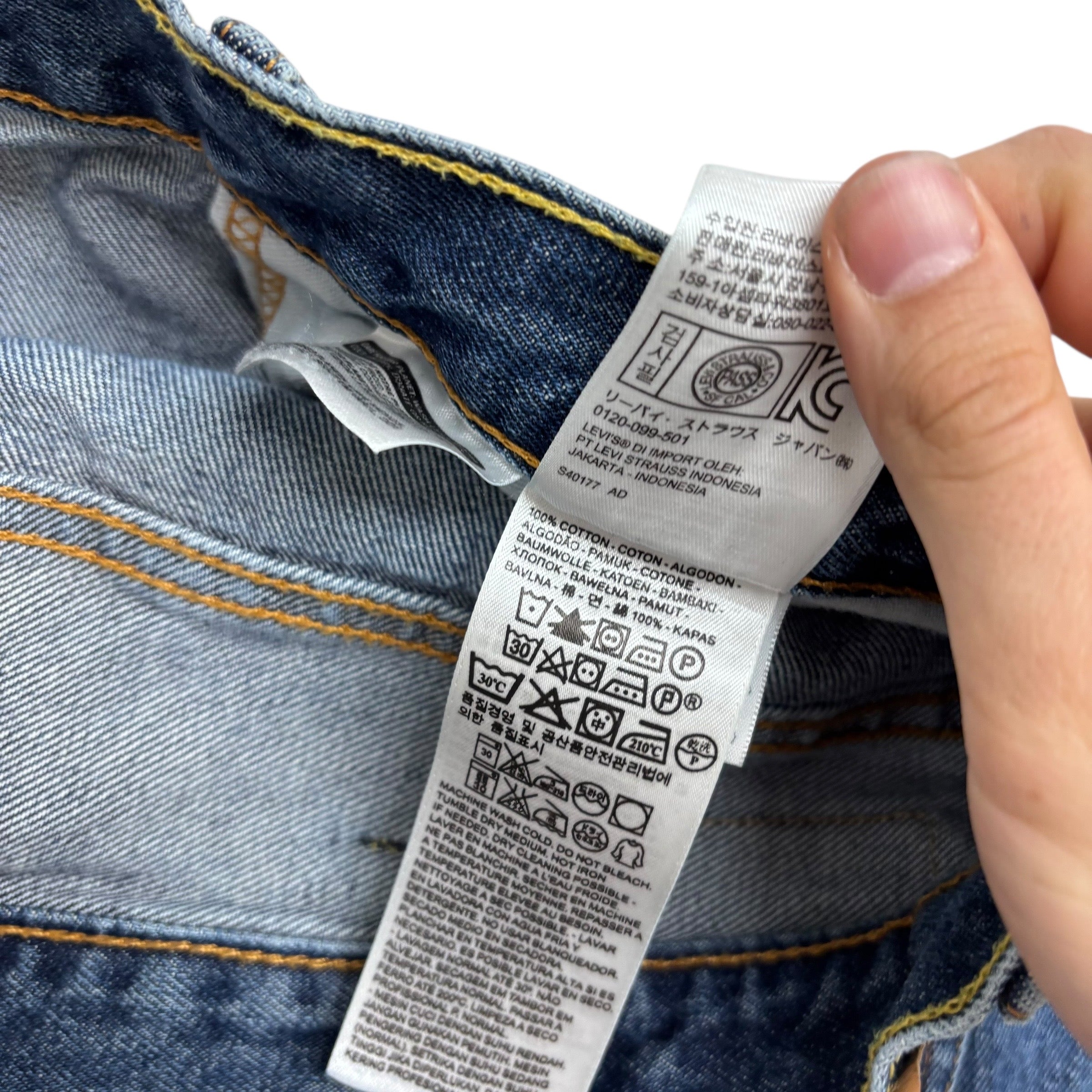 Levis 550 Jeans W42 L29 Mens Mid Blue Baggy Relaxed Straight Fit Denim (E)