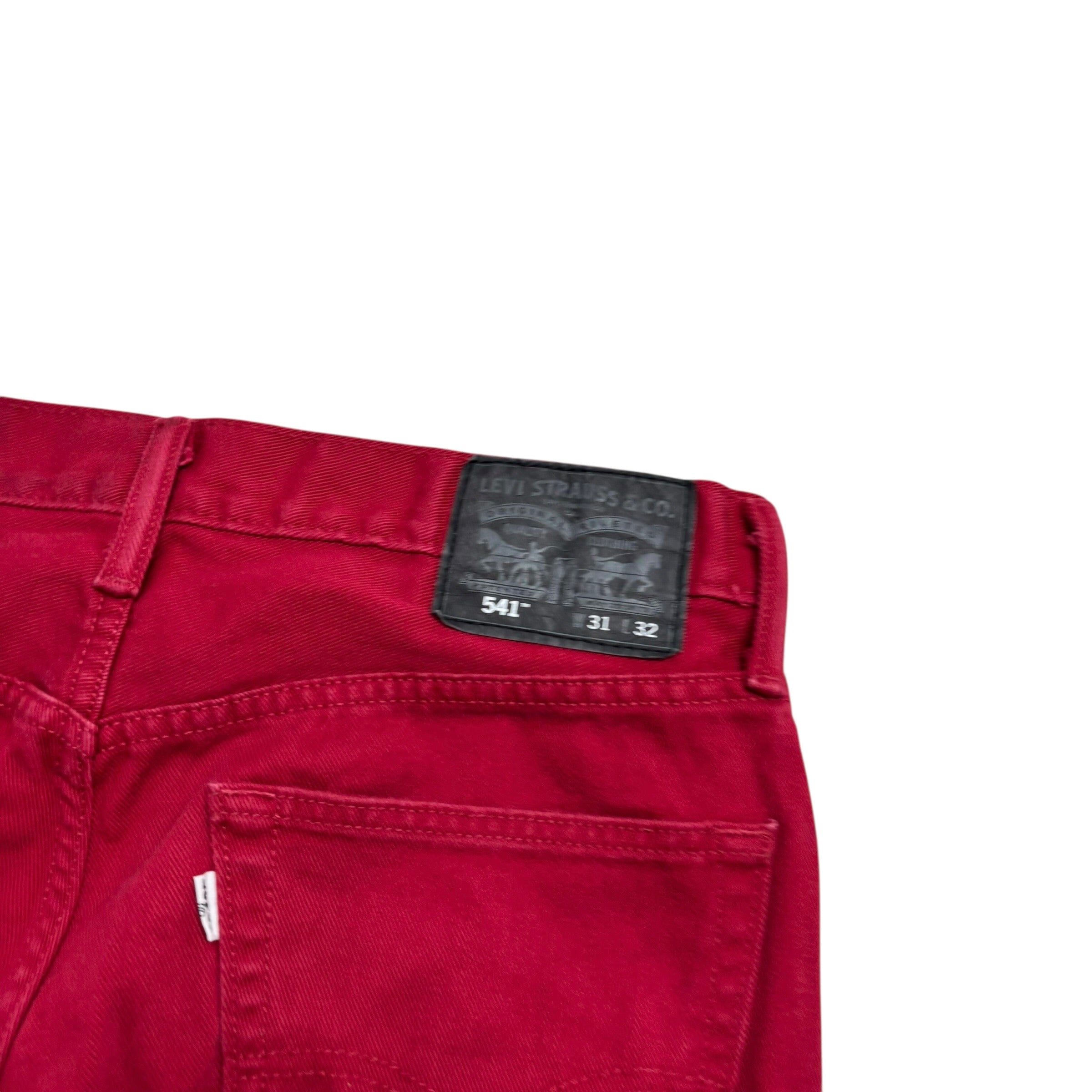 Levis 541 Trousers W31 L30 Mens Red Athletic Tapered Fit Pants (E)