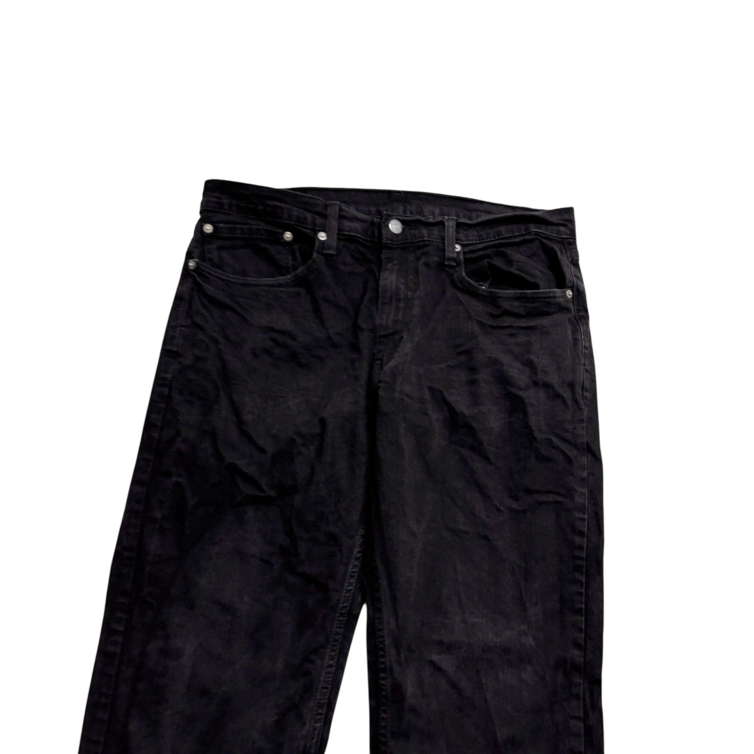 Levis 559 Jeans W36 L31 Mens Black Relaxed Straight Fit Stretch Denim (E)
