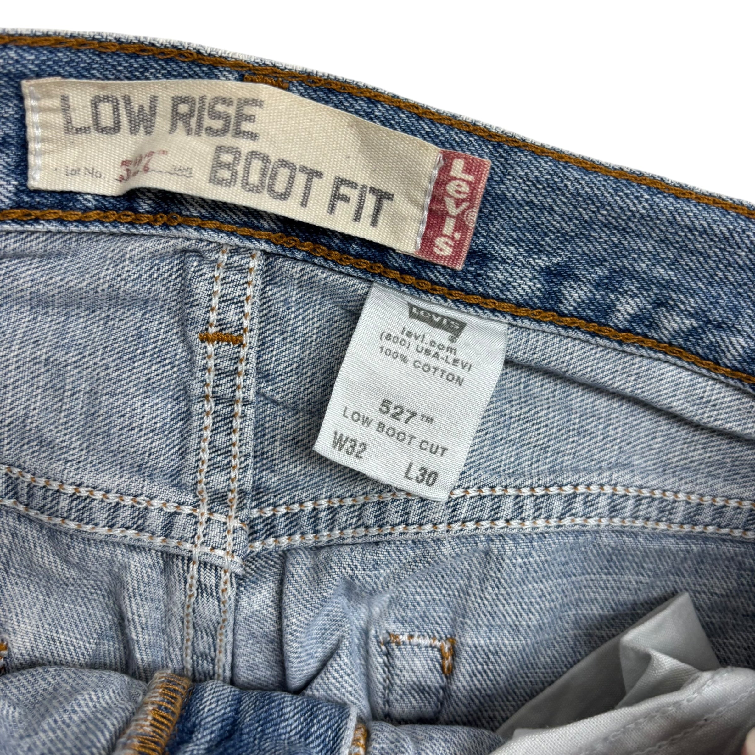 Levis 527 Jeans W32 L30 Mens Light Blue Regular Bootcut Fit Vintage Denim (E)