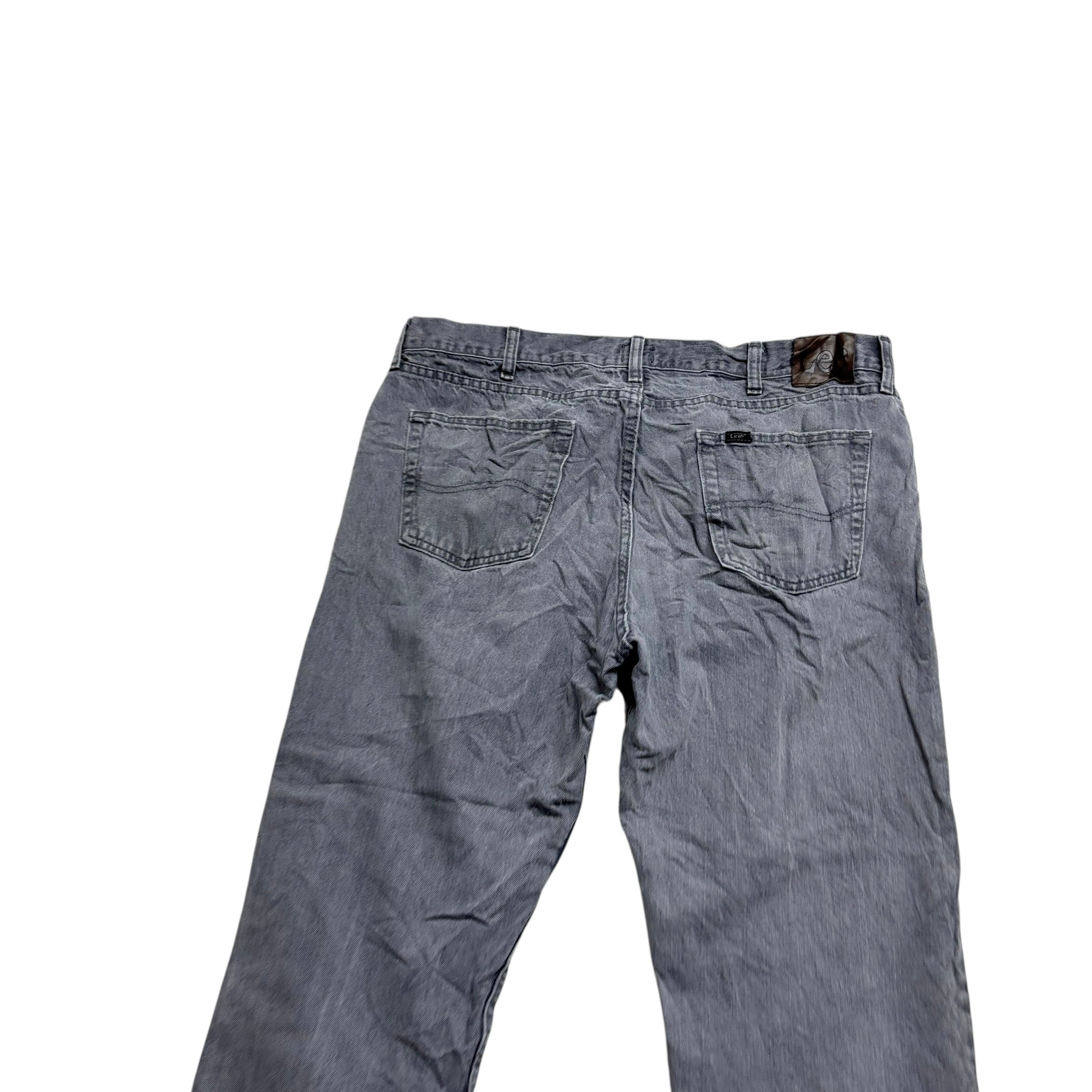 Lee Jeans W40 L30 Mens Grey Regular Straight Fit Denim (E)