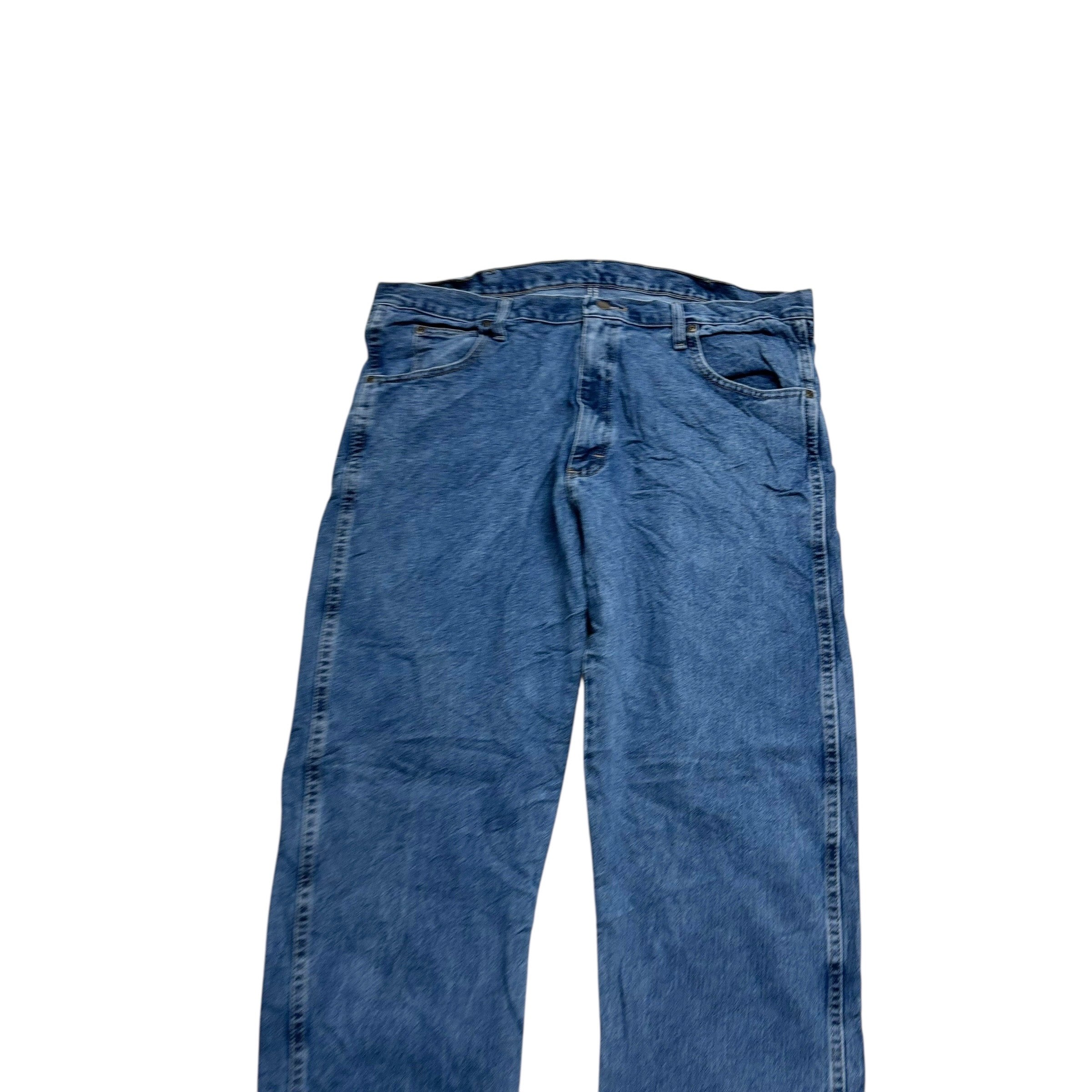 Wrangler Jeans W40 L34 Mens Mid Blue Relaxed Straight Fit Vintage Denim
