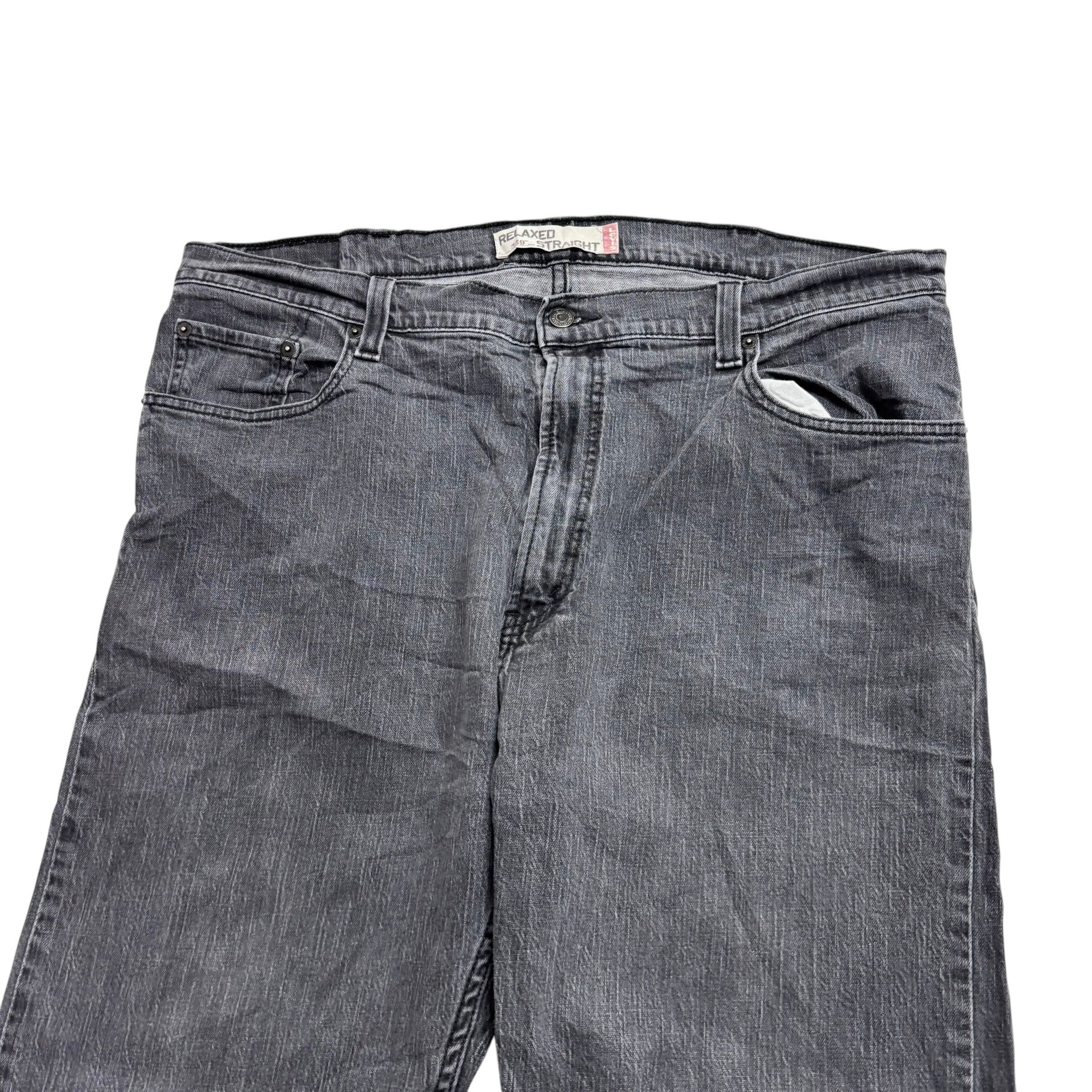 Levis 559 Jeans W40 L32 Mens Grey Relaxed Straight Fit Stretch Vintage Denim