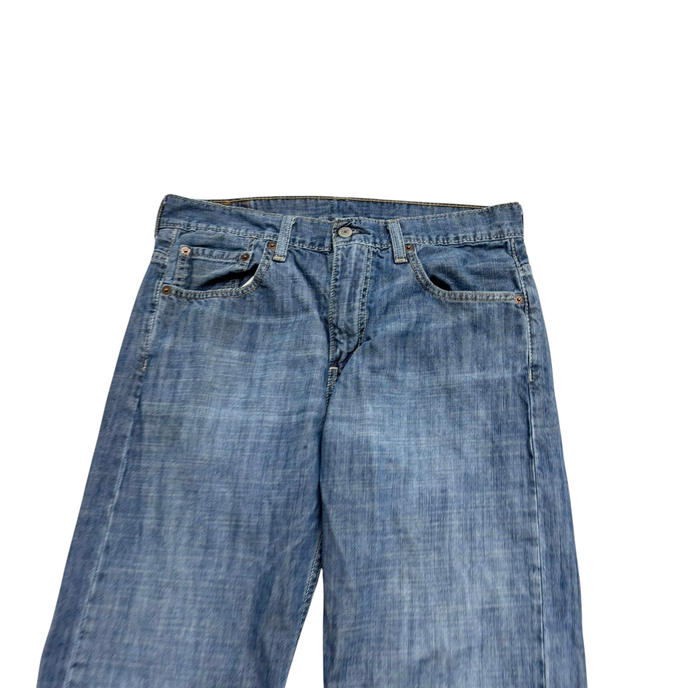 Levis 569 Jeans W31 L31 Mens Silver Blue Baggy Relaxed Straight Fit Denim