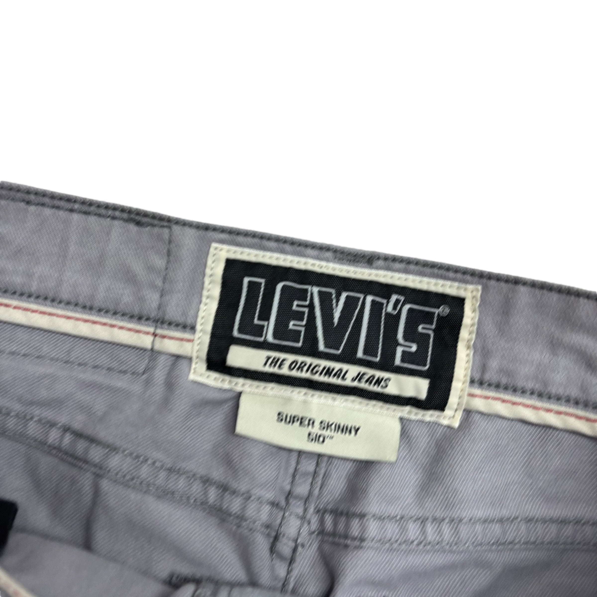 Levis 510 Jeans W30 L30 Mens Grey Skinny Fit Stretch Denim