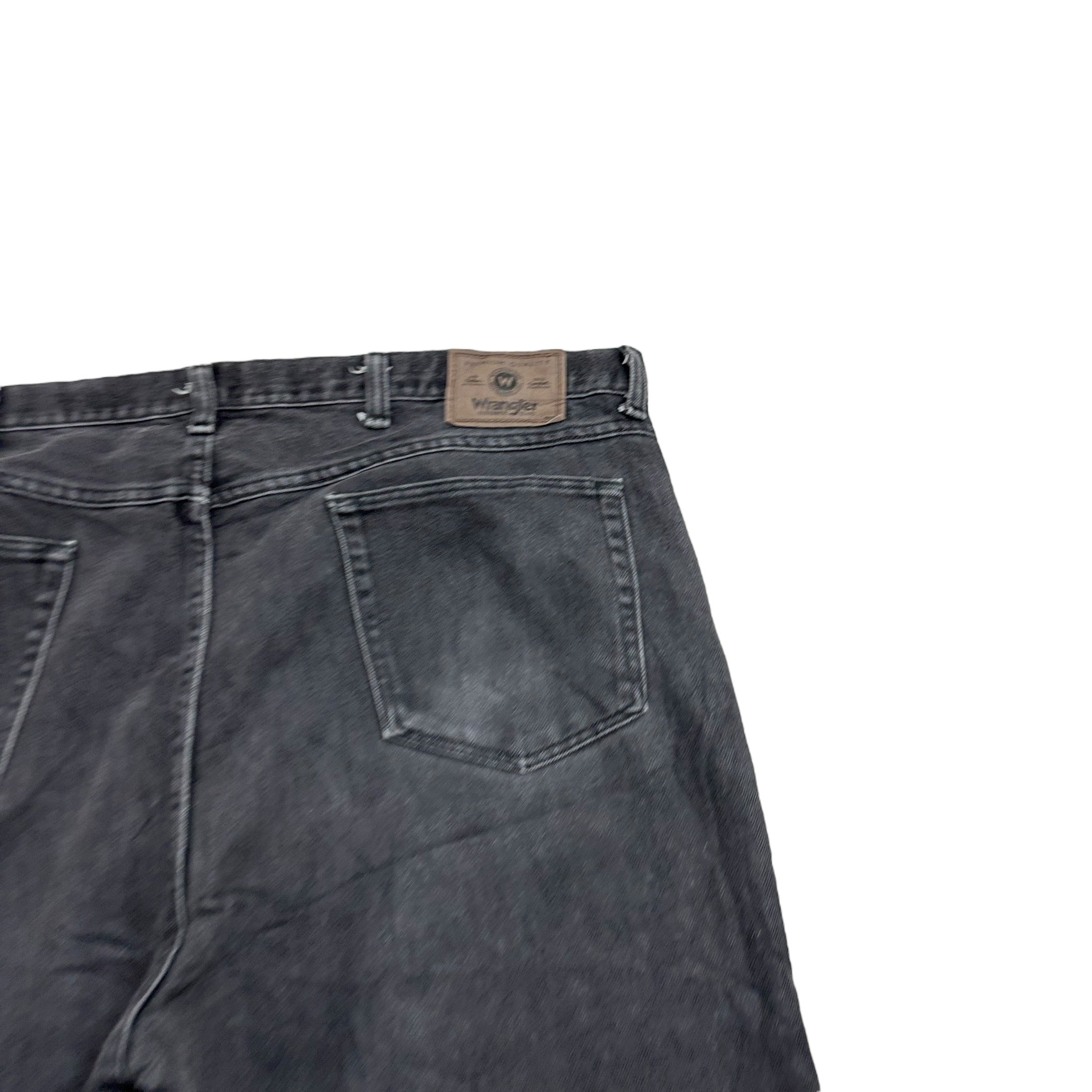 Wrangler Jeans W42 L32 Mens Black Regular Straight Fit Vintage Denim (F)