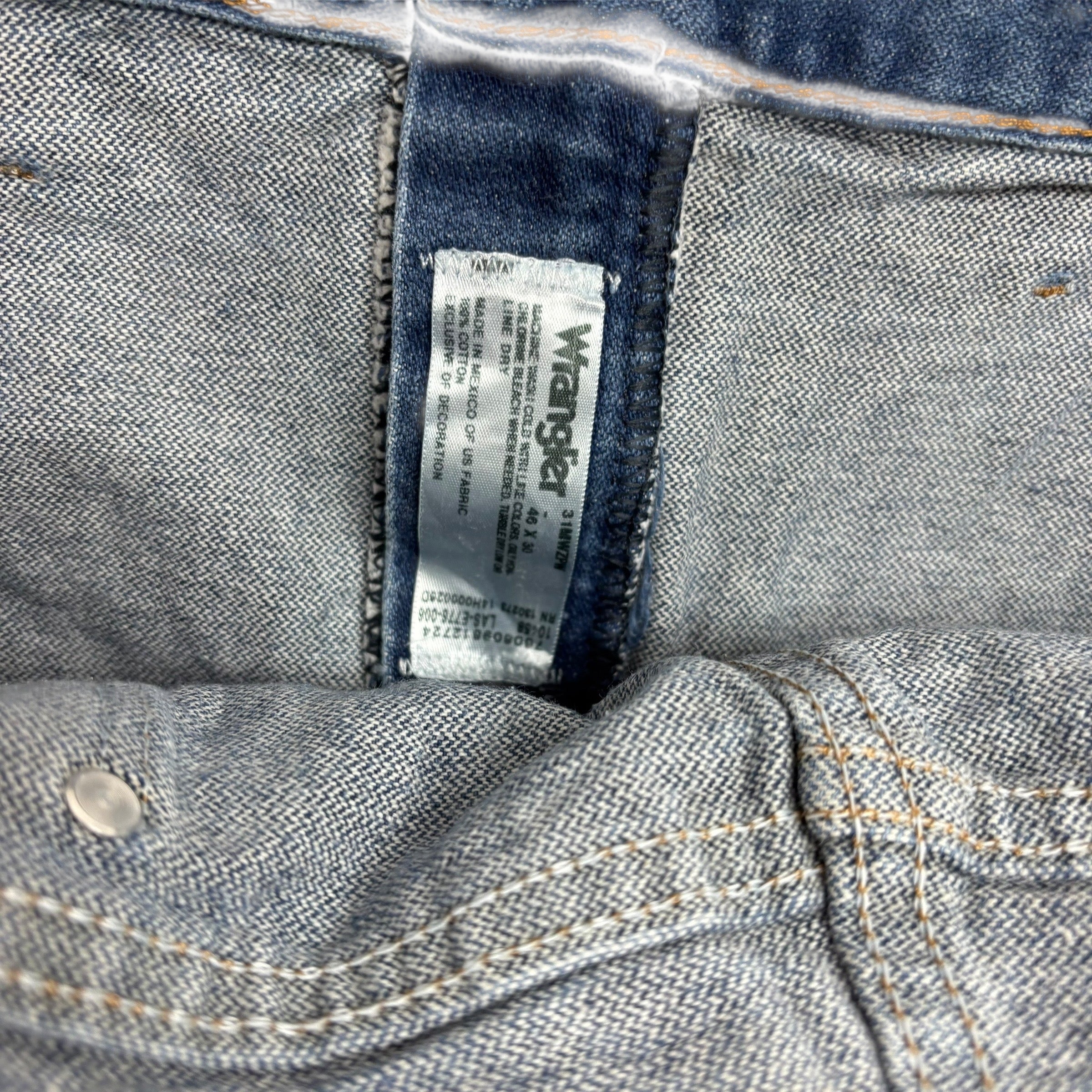 Wrangler Denim Shorts W46 Mens Mid Blue 8in Regular Fit