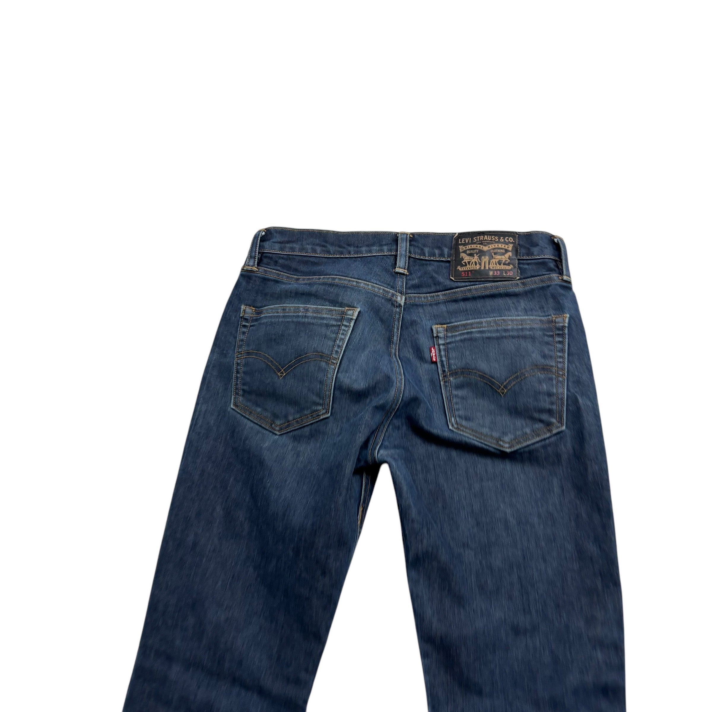 Levis 511 Jeans W31 L30 Mens Dark Blue Slim Fit Denim