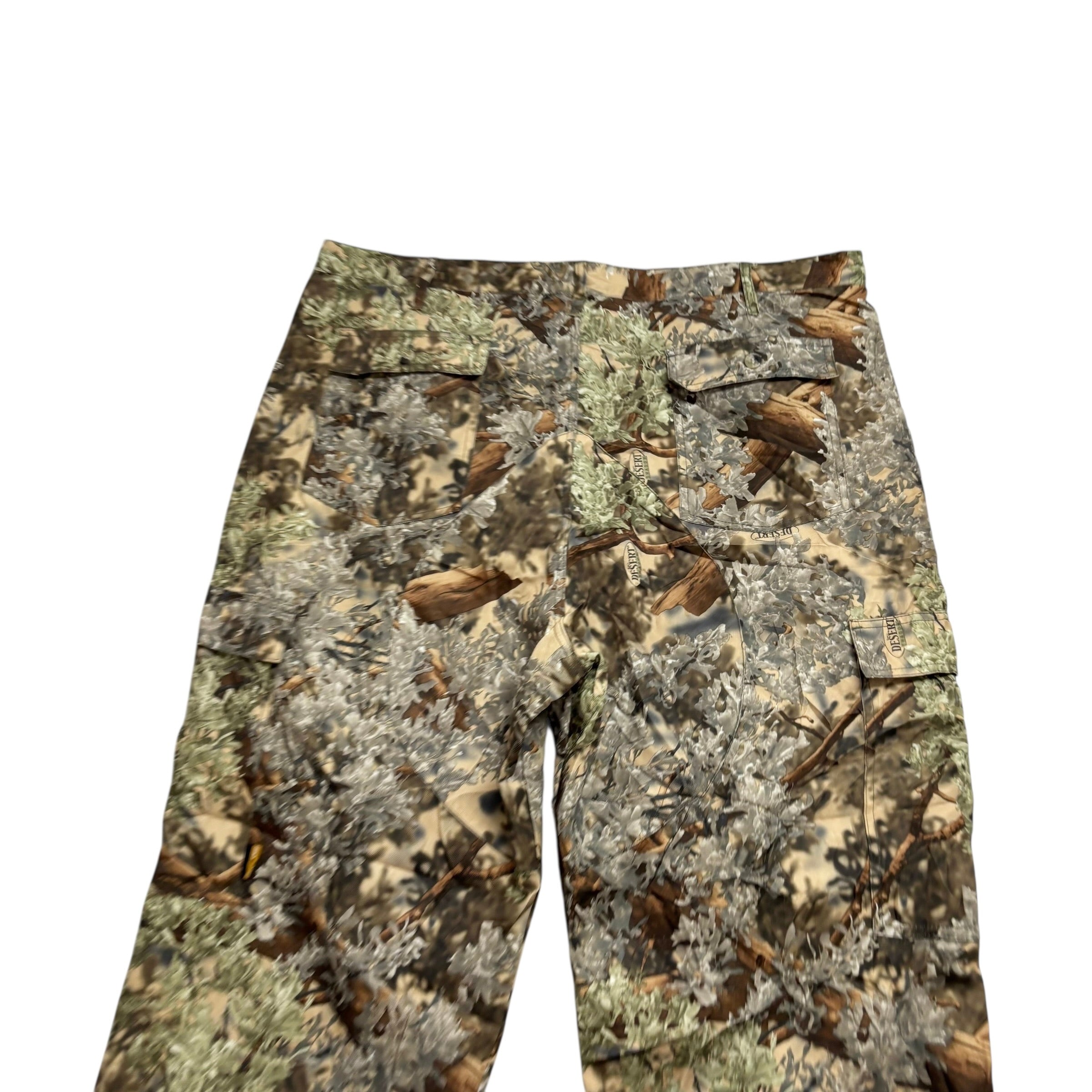 Camouflage Trousers W42 L32 Mens Cargo Pants Polyester Relaxed Fit (E)