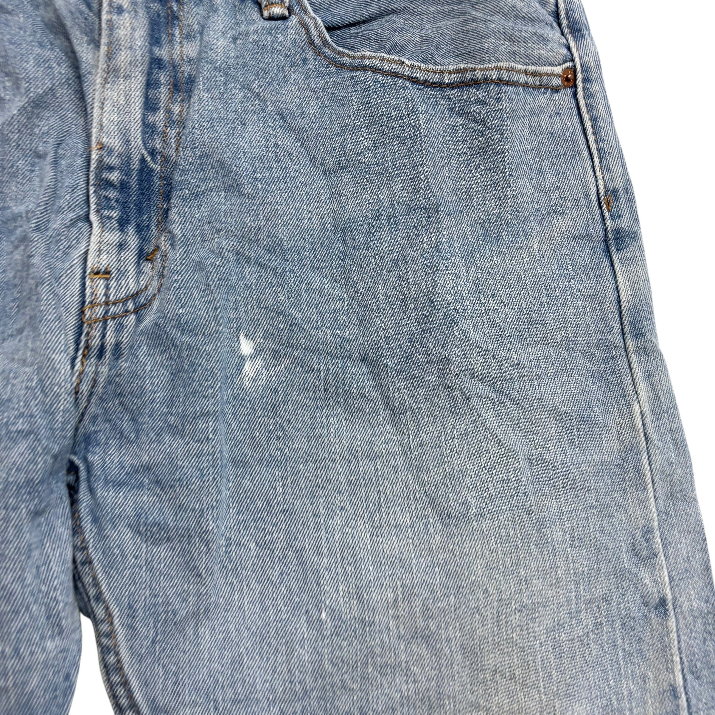 Levis 505 Jeans W36 L32 Mens Light Blue Regular Straight Fit Vintage Denim