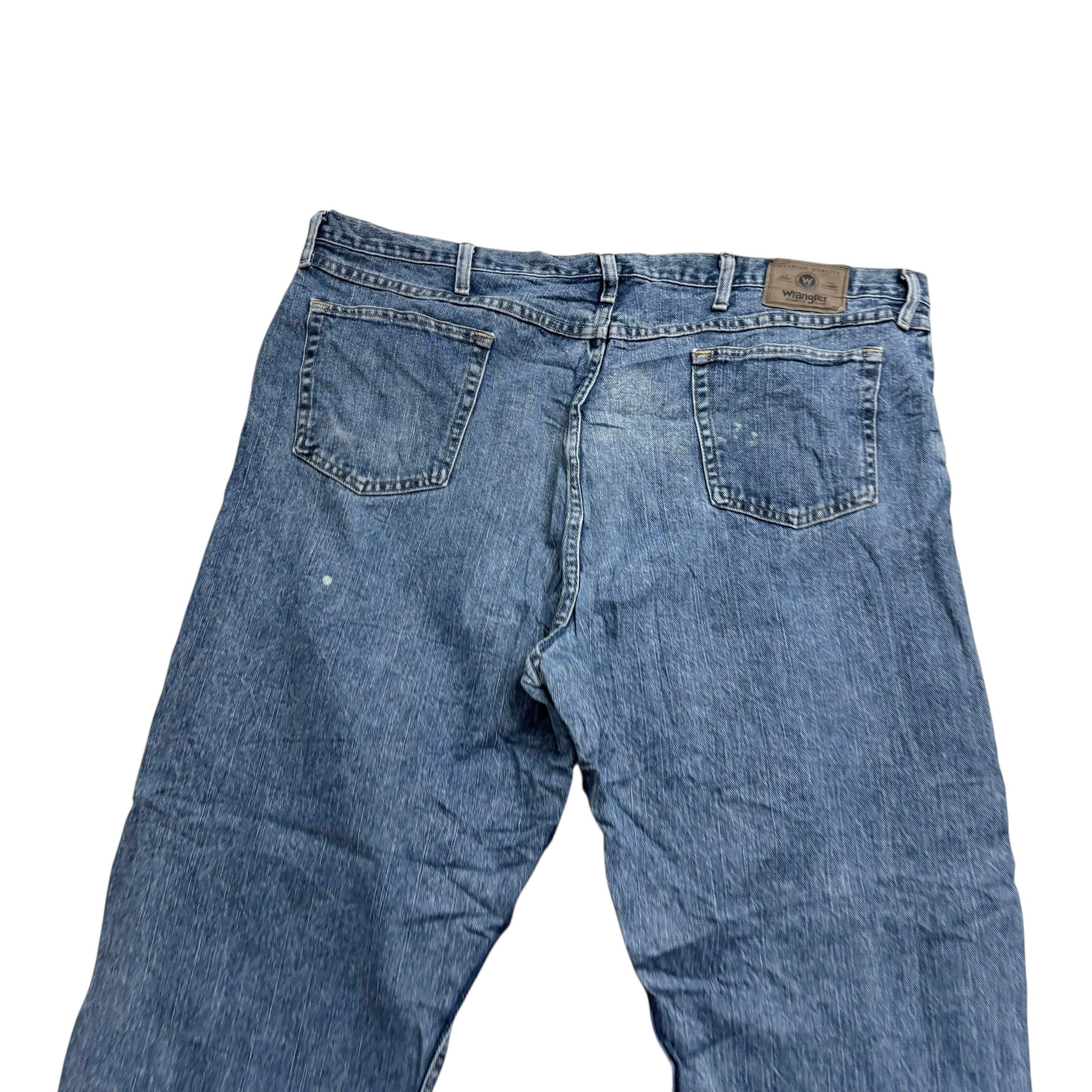 Wrangler Jeans W44 L30 Mens Mid Blue Relaxed Straight Fit Denim (F)