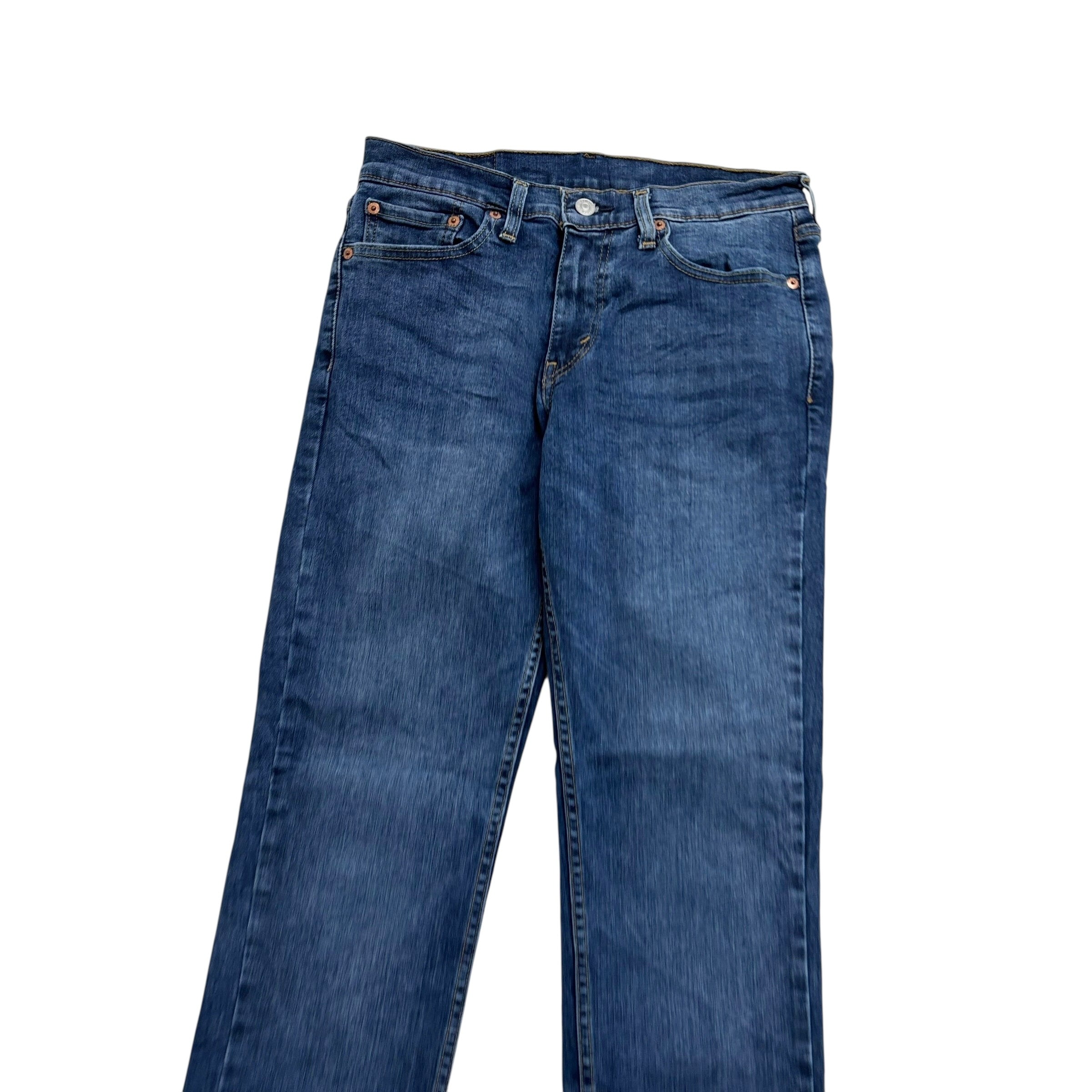 Levis 511 Jeans W28 L30 Mens Mid Blue Slim Fit Stretch Denim (E)