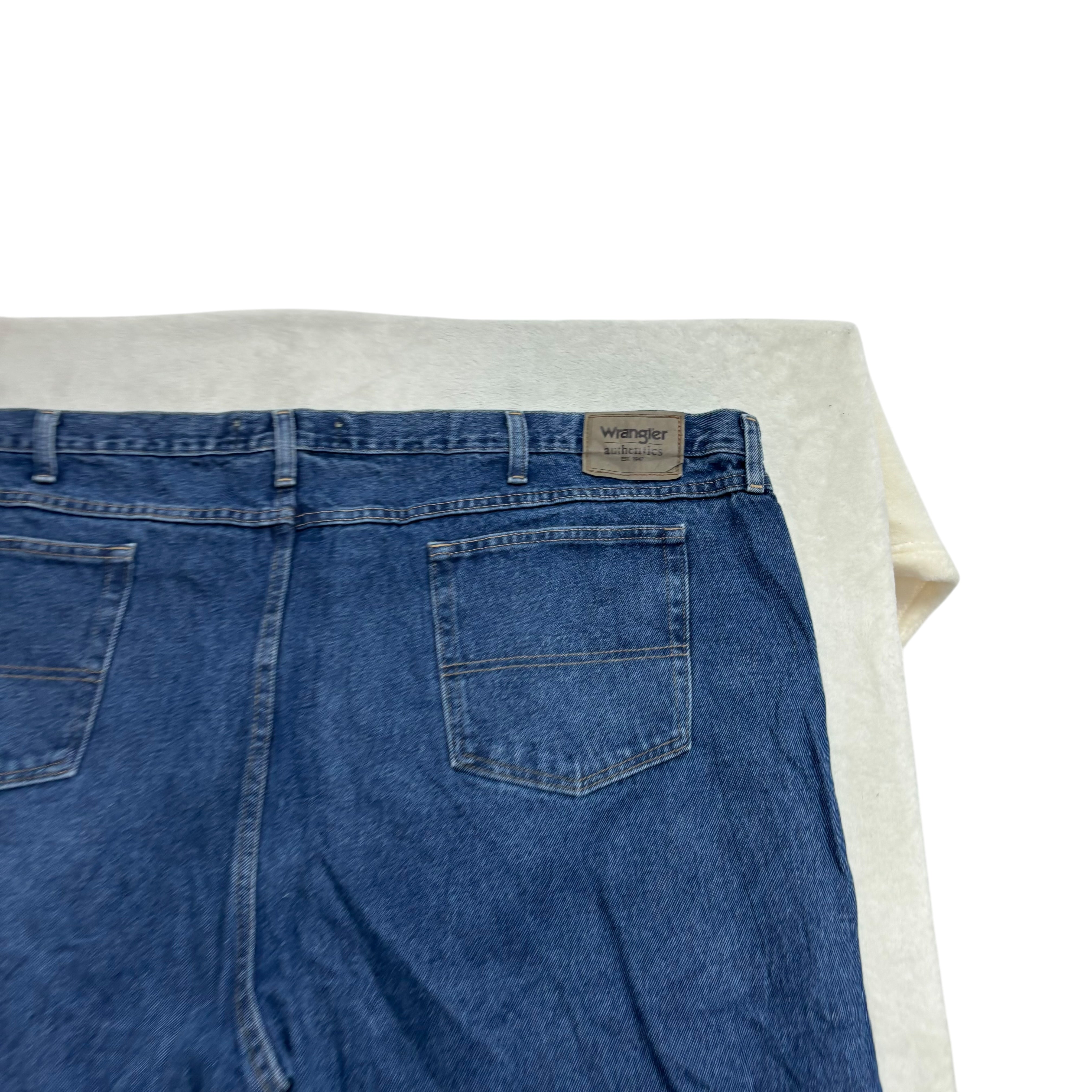 Wrangler Jeans W54 L30 Mens Mid Blue Relaxed Straight Fit Baggy Denim