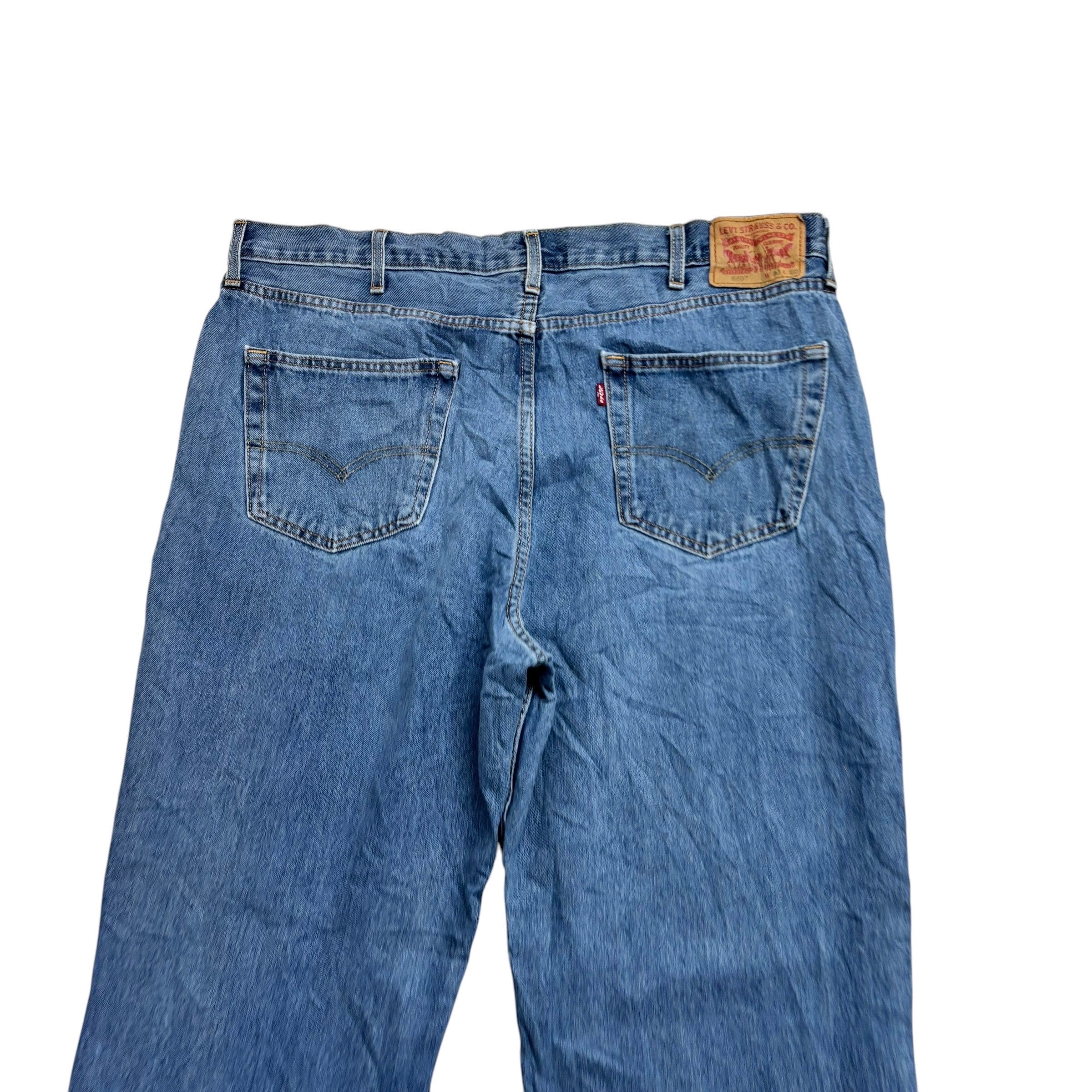 Levis 550 Jeans W40 L30 Mens Light Blue Baggy Relaxed Straight Fit Denim (E)