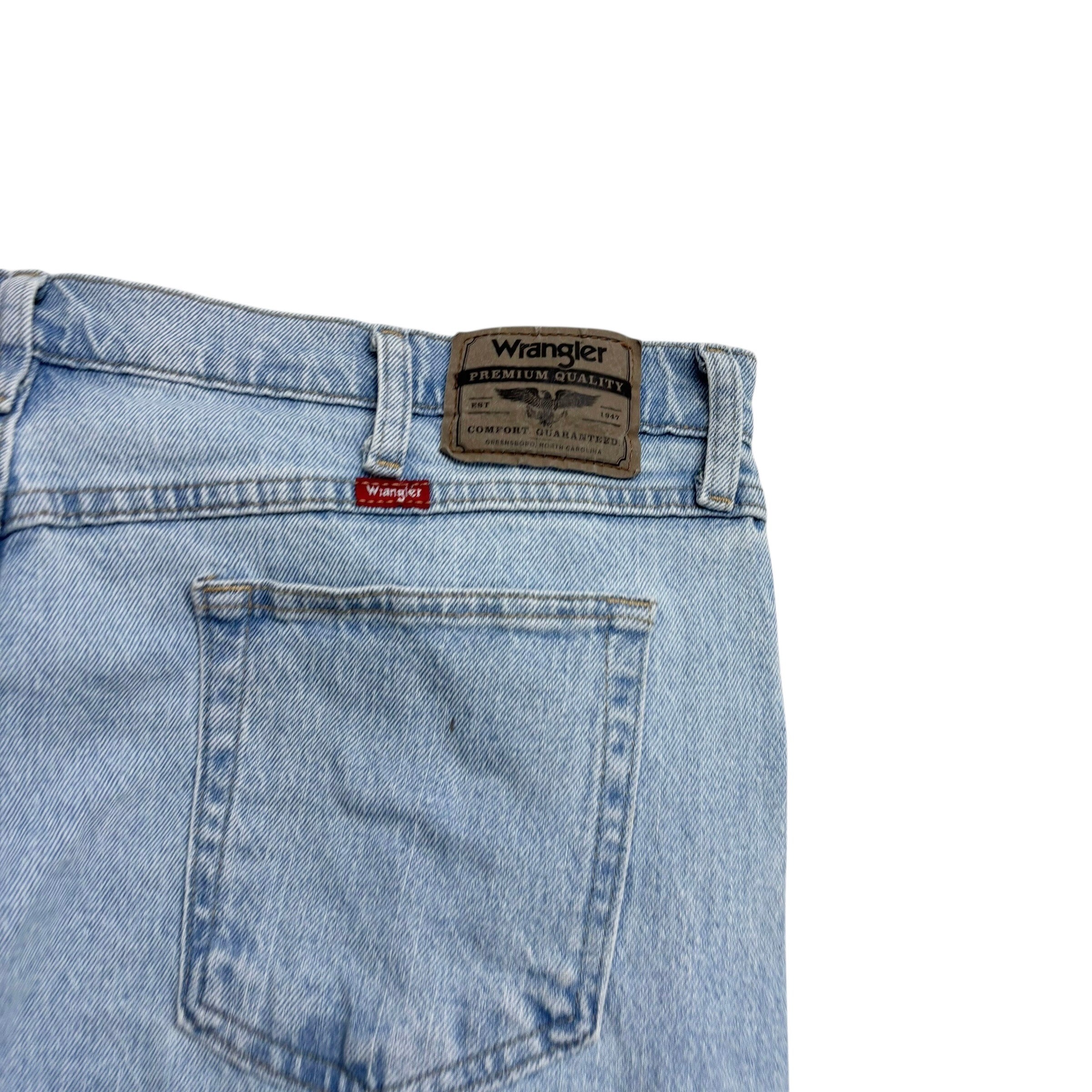 Wrangler Jeans W40 L32 Mens Light Blue Regular Straight Fit Stretch Denim (E)