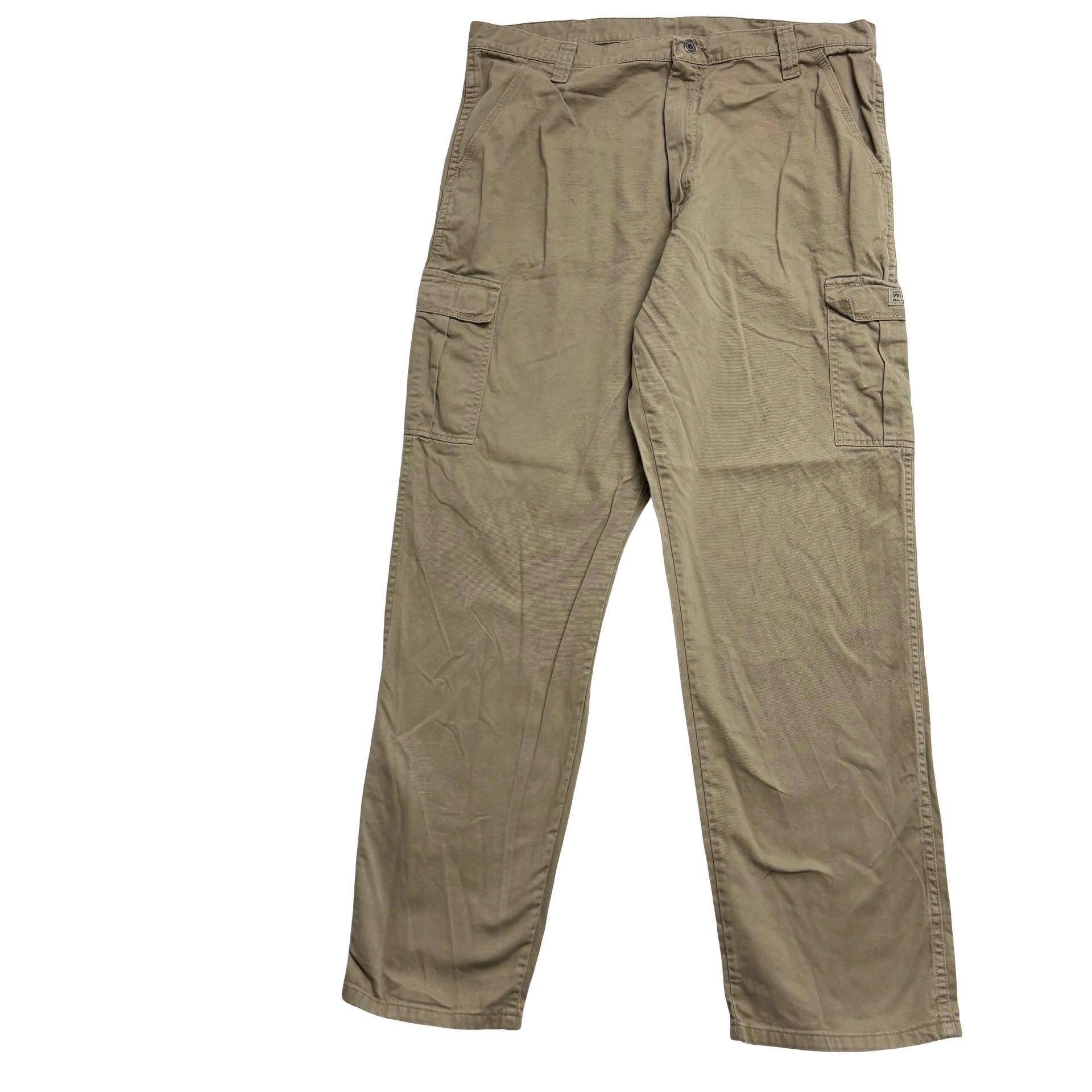 Wrangler Cargo Trousers W38 L34 Mens Beige Baggy Relaxed Fit