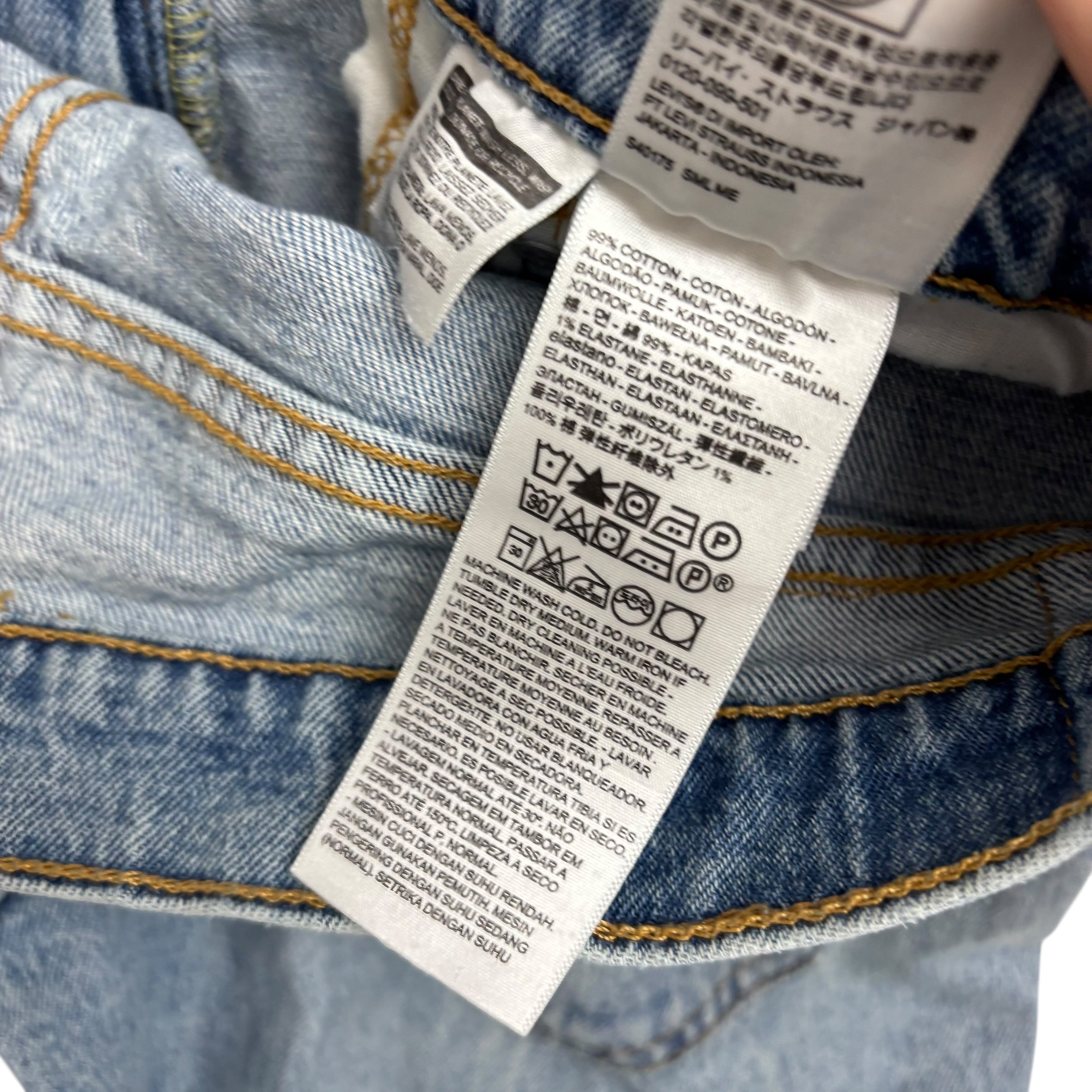 Levis 514 Jeans W32 L32 Mens Light Blue Regular Straight Fit Stretch Denim