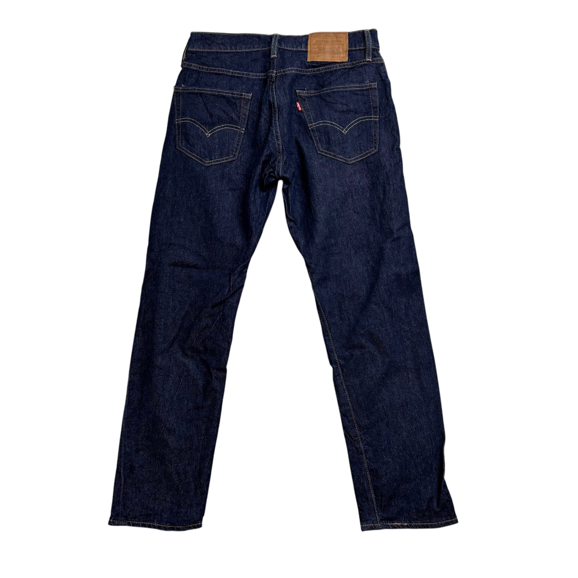 Levis 502 Jeans W29 L30 Mens Dark Blue Regular Tapered Stretch Premium Denim (E)