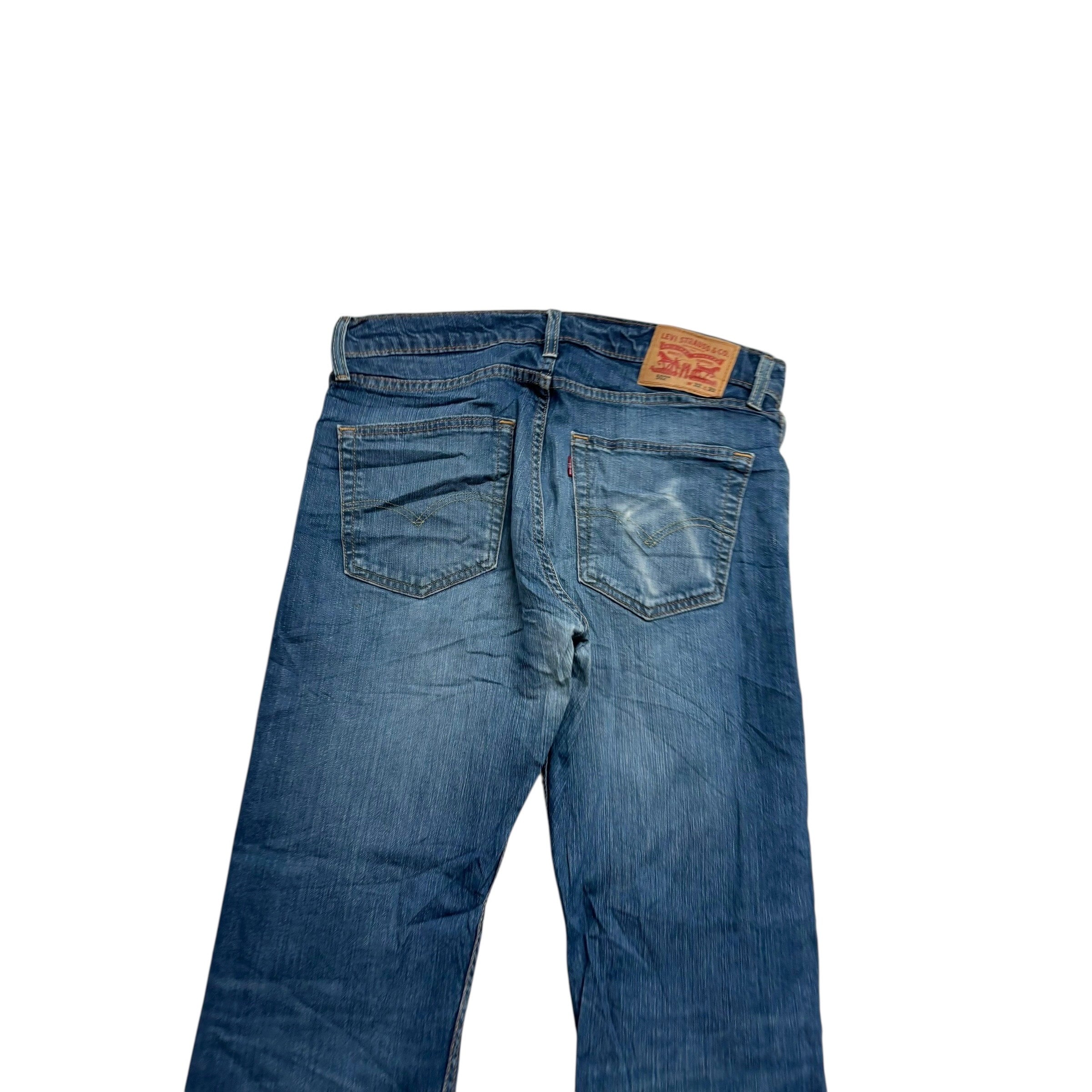 Levis 502 Jeans W32 L31 Mens Blue Regular Tapered Fit Stretch Denim