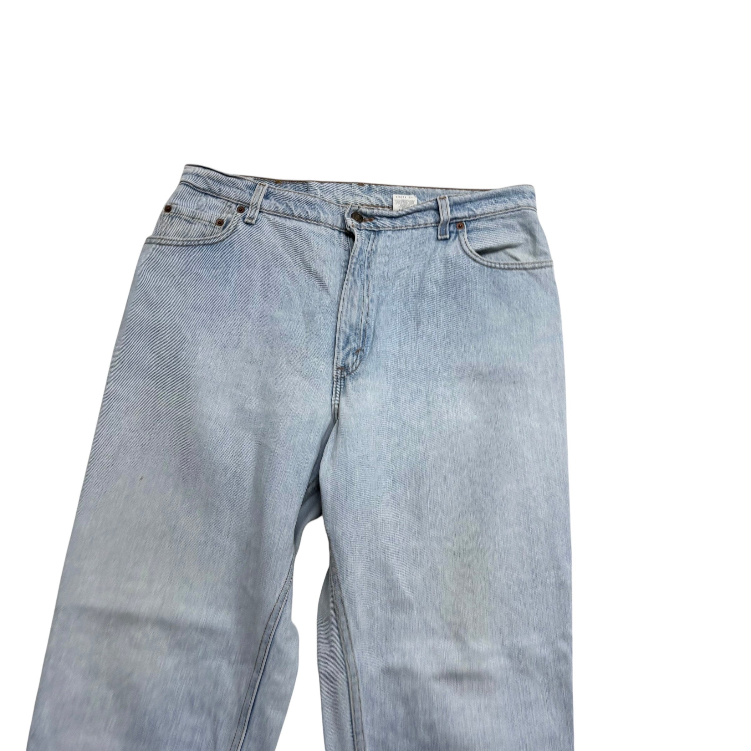 Levis 550 Jeans W35 L29 Womens Light Blue Relaxed Taper USA Made Vintage (F)