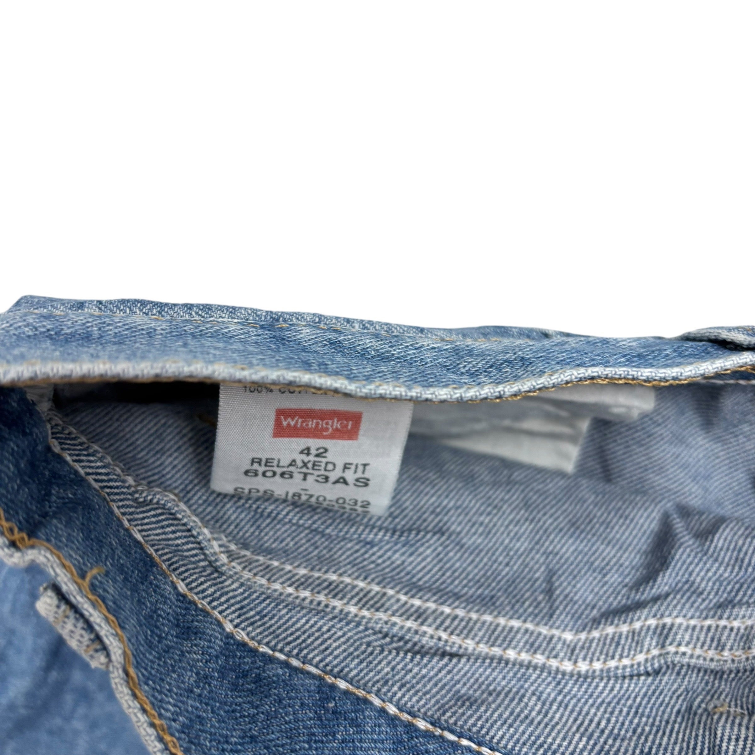 Wrangler Baggy Jorts W42 Mens Denim Shorts Mid Blue Relaxed Fit (E)