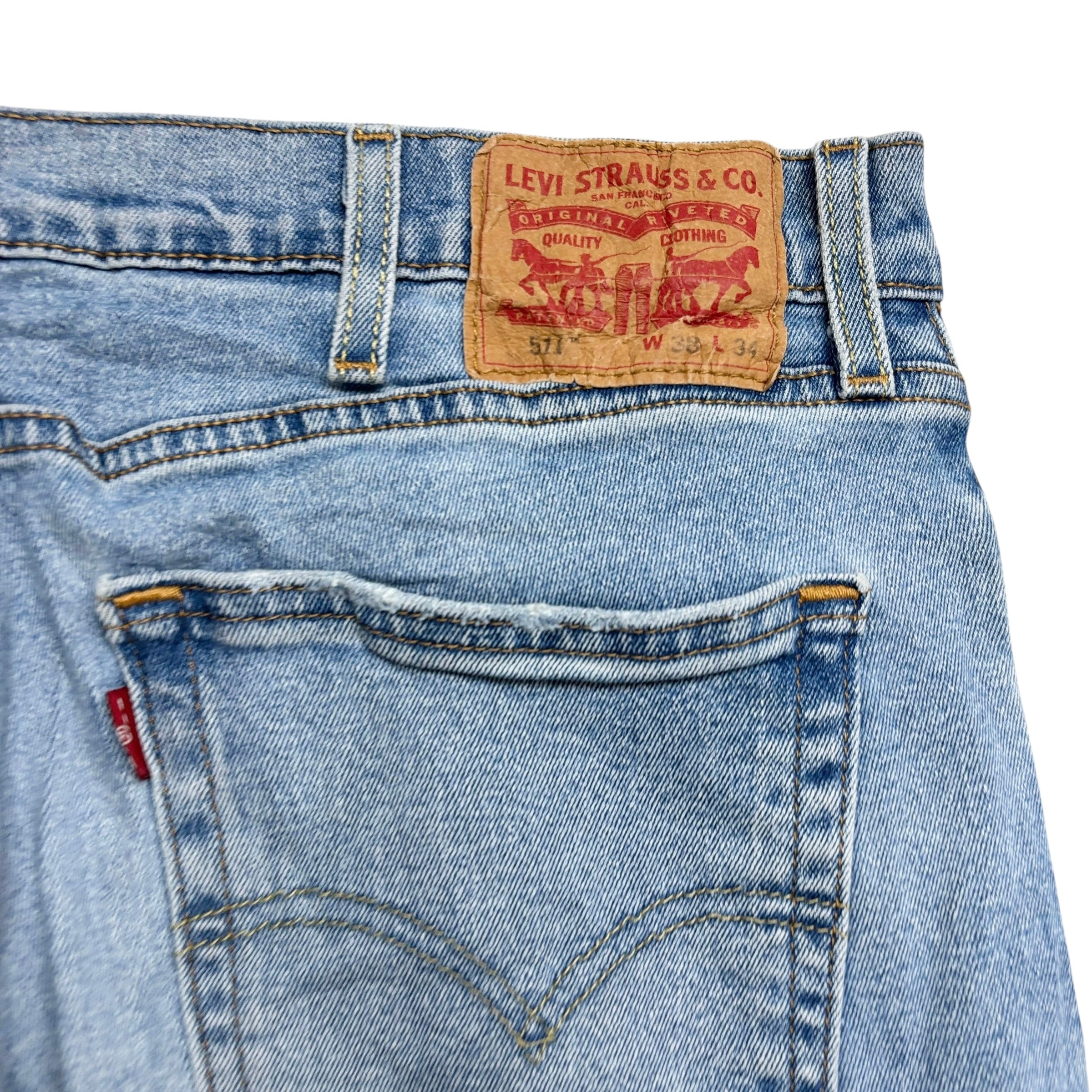 Levis 511 Jeans W38 L34 Mens Light Blue Slim Fit Stretch Denim (E)