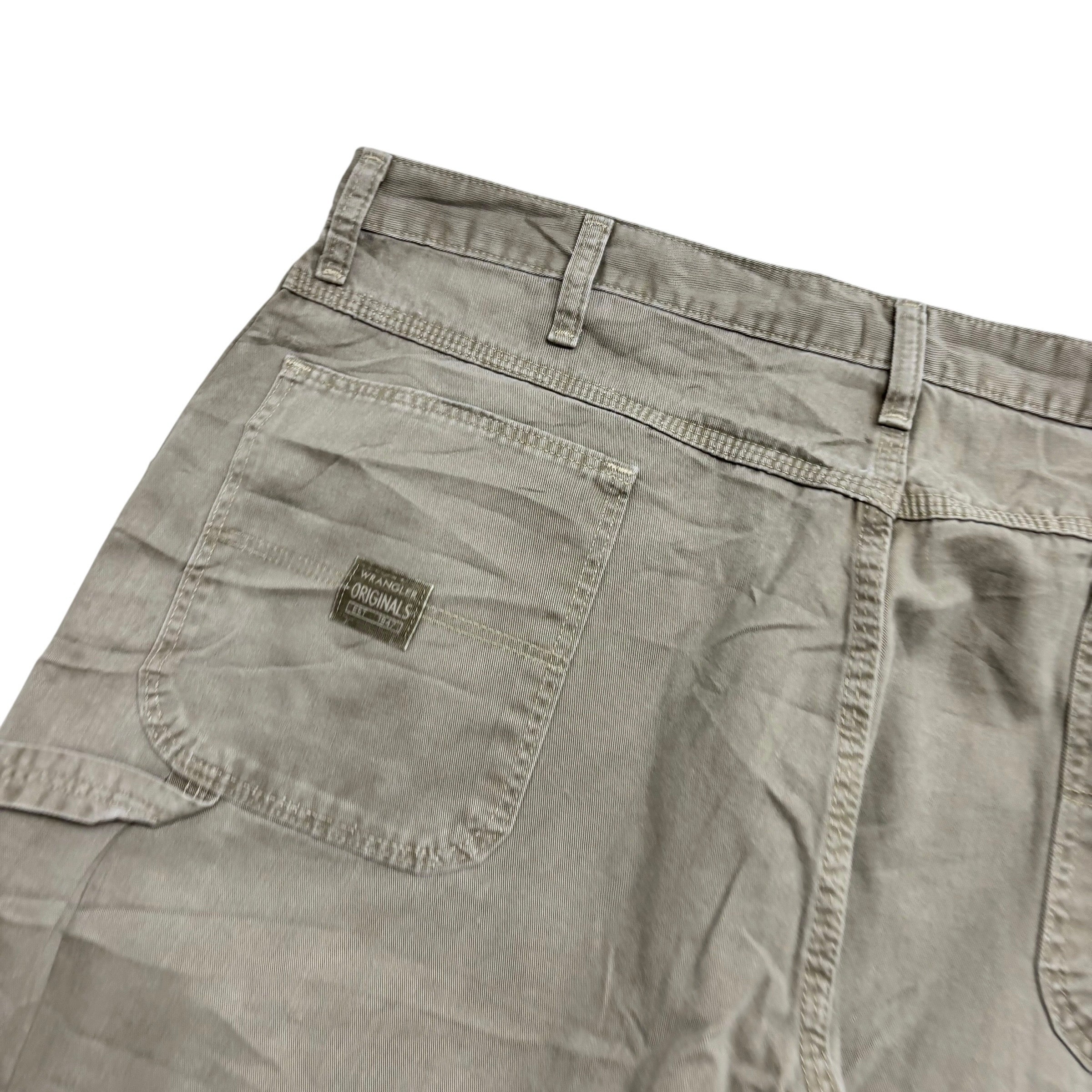 Wrangler Carpenter Pants W40 L30 Mens Grey Relaxed Straight Fit Trousers (E)