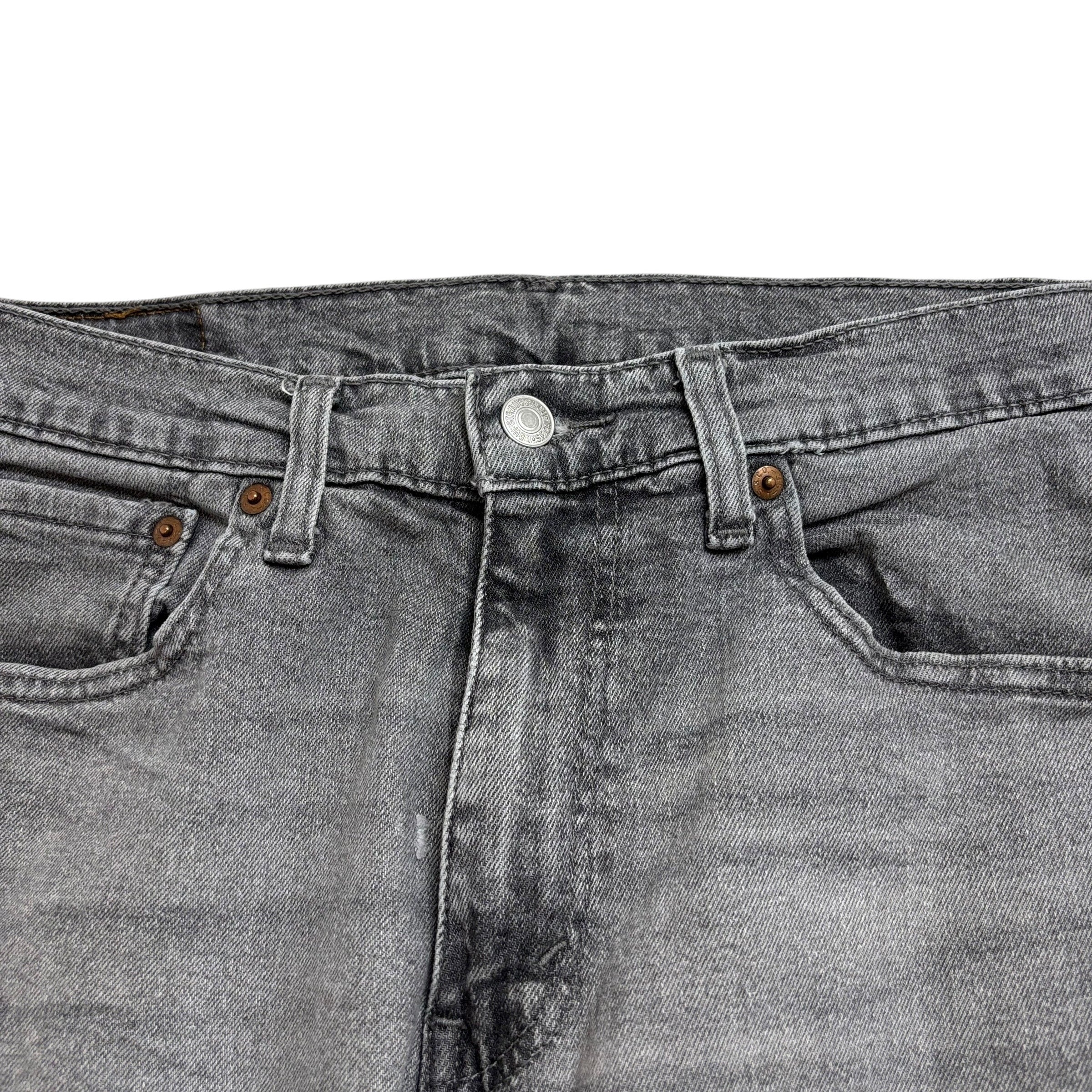 Levis 505 Jeans W32 L32 Mens Grey Regular Straight Fit Stretch Denim