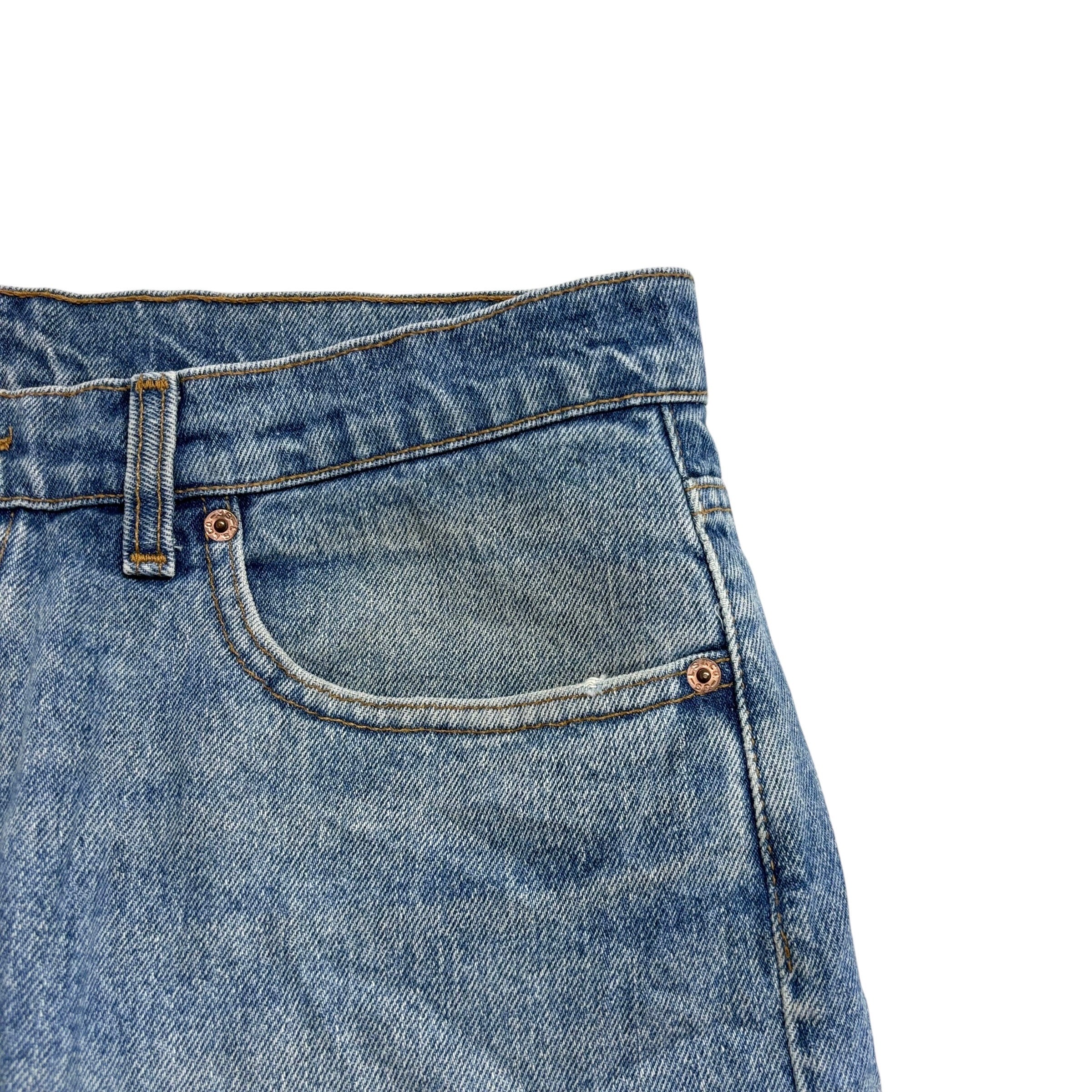 Levis 505 Jeans W38 L30 Mens Mid Blue Regular Straight Fit Vintage 90s Denim