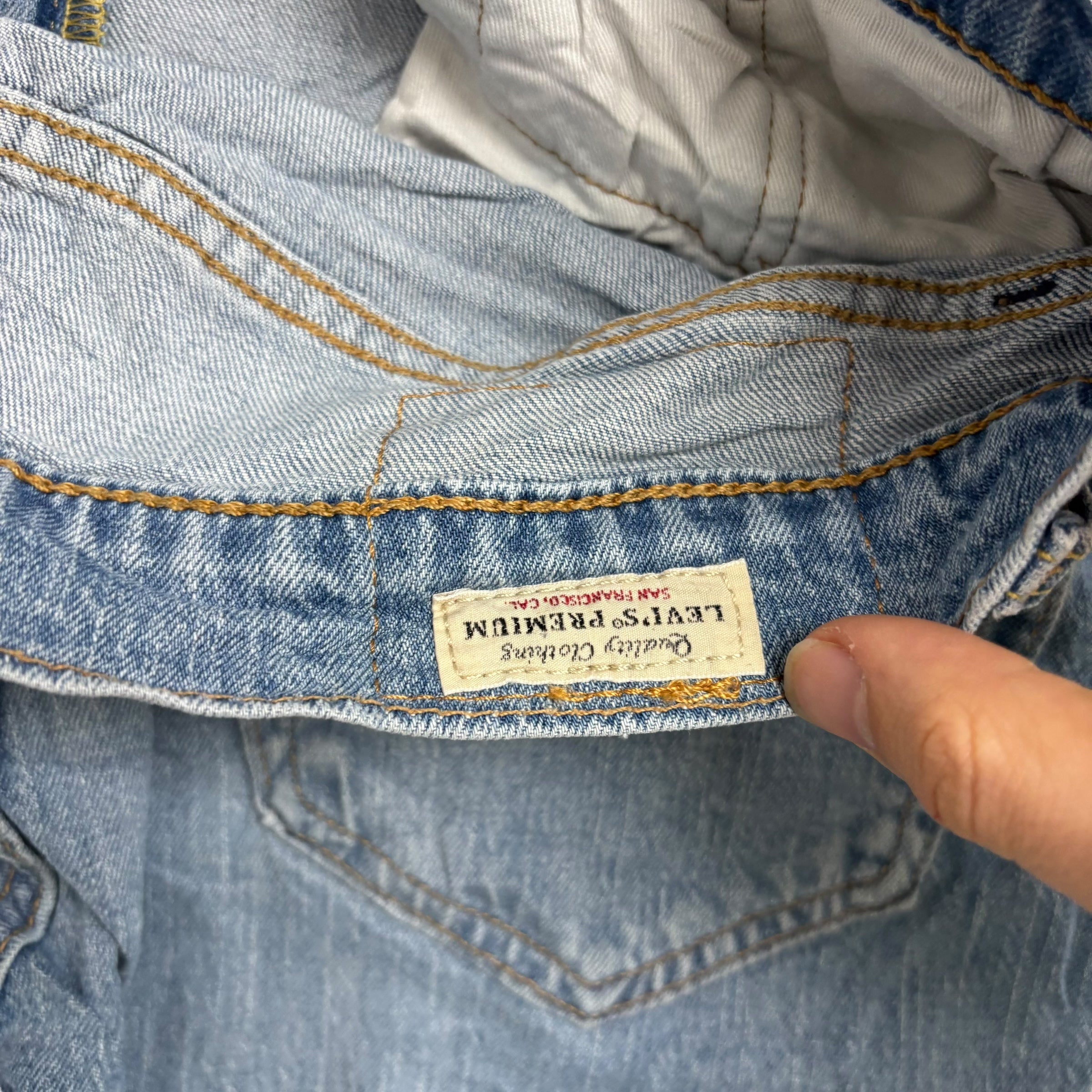 Levis 512 Jeans W31 L32 Mens Light Blue Slim Taper Fit Stretch Premium Denim (E)