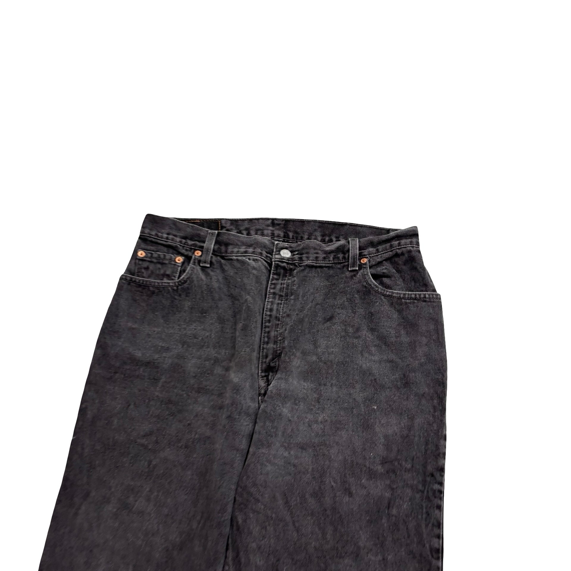 Levis 550 Jeans W35 L31 Womens Black Relaxed Tapered Fit Vintage Denim