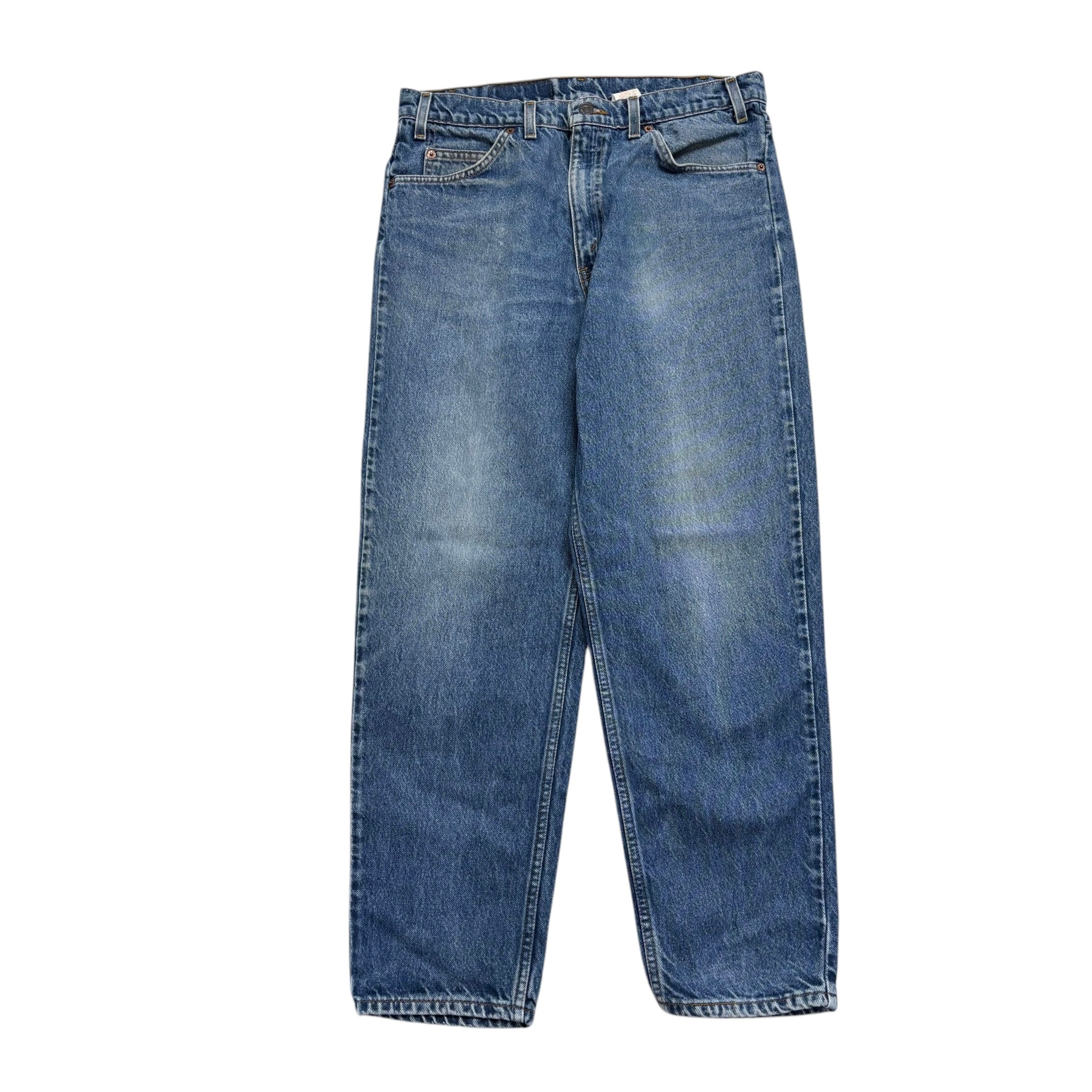 Levis 550 Jeans W32 L29 Mens Mid Blue Relaxed Tapered Fit Vintage Orange Tab