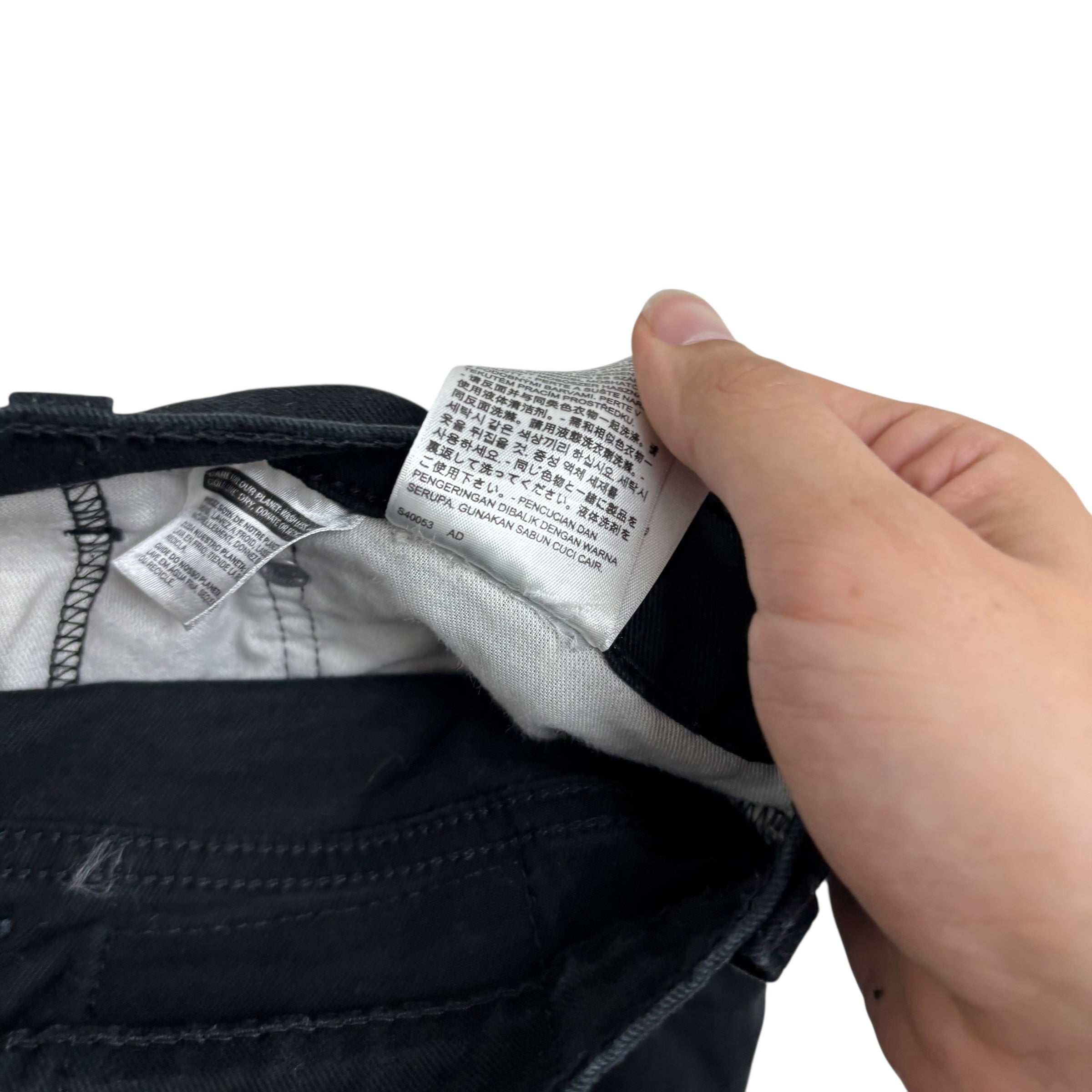 Levis 541 Jeans W42 L31 Mens Black Athletic Tapered Fit Stretch Denim (E)