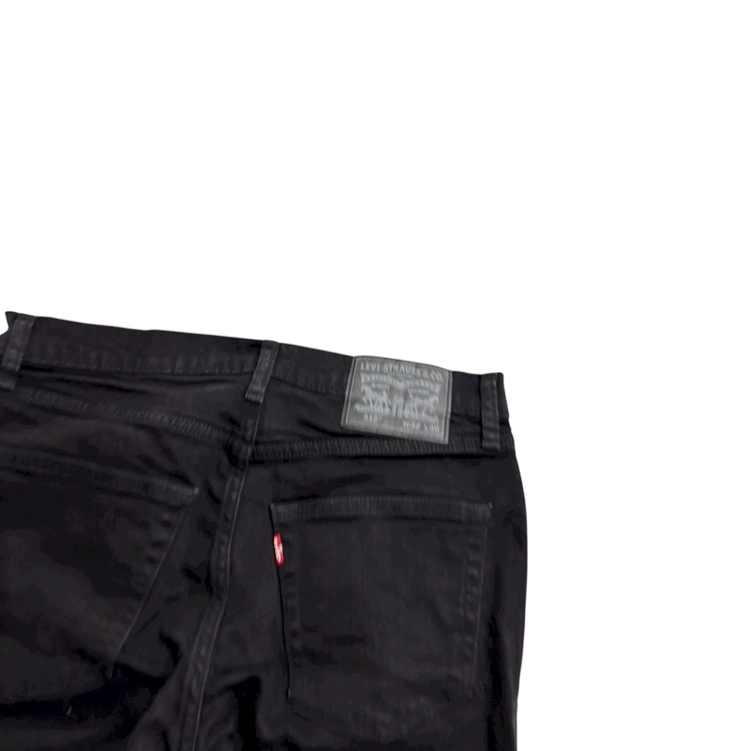 Levis 512 Jeans W30 L27 Mens Black Slim Tapered Fit Stretch Denim (E)