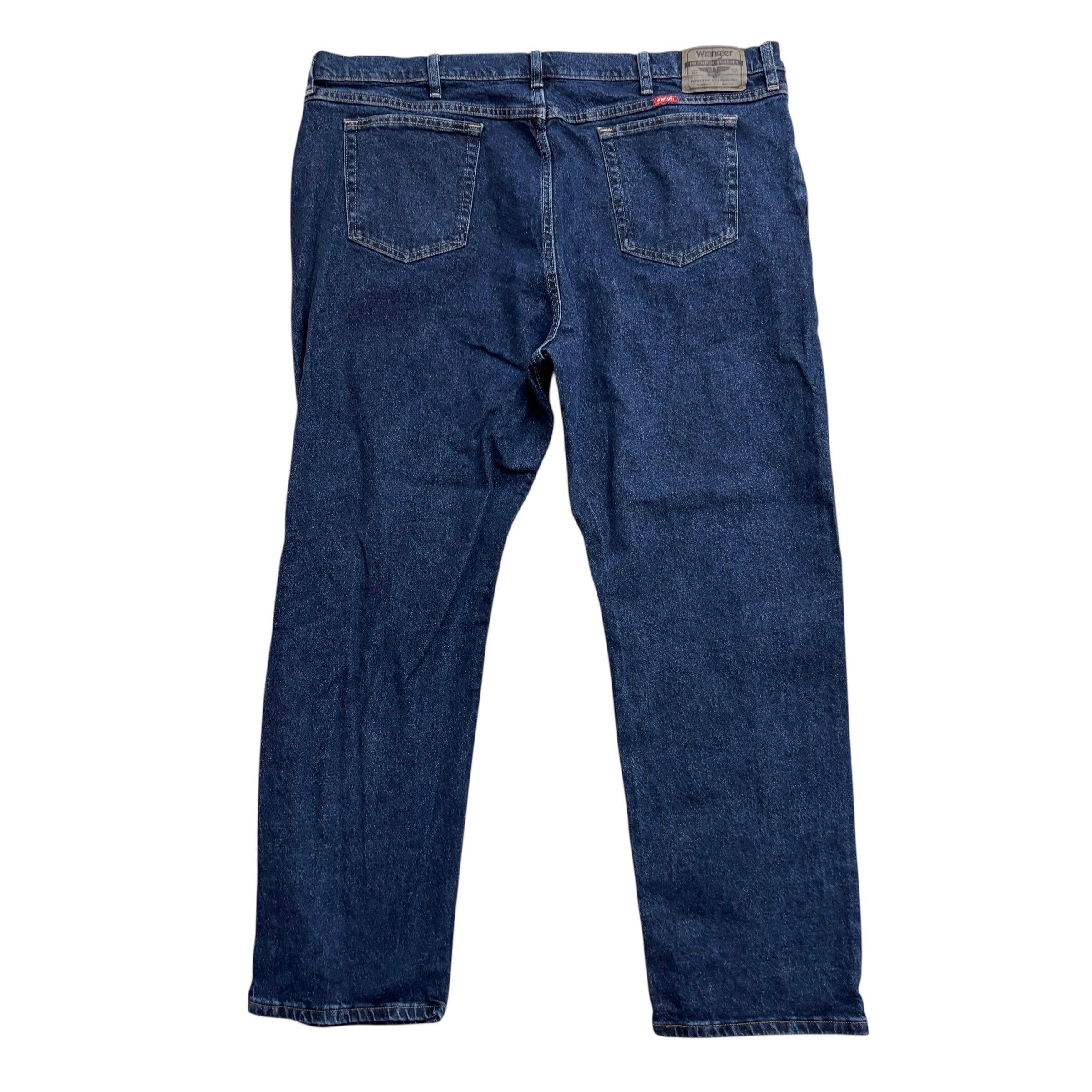 Wrangler Jeans W44 L30 Mens Dark Blue Regular Straight Fit Stretch Denim