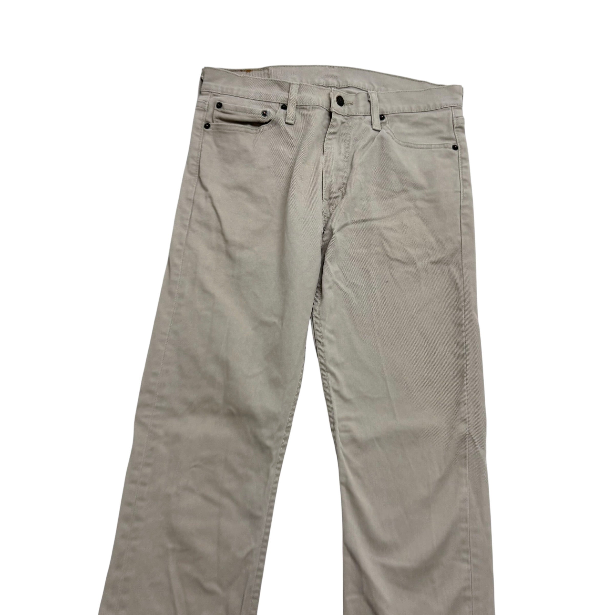 Levis 513 Jeans W32 L34 Mens Beige Stone Slim Straight Fit Stretch (E)