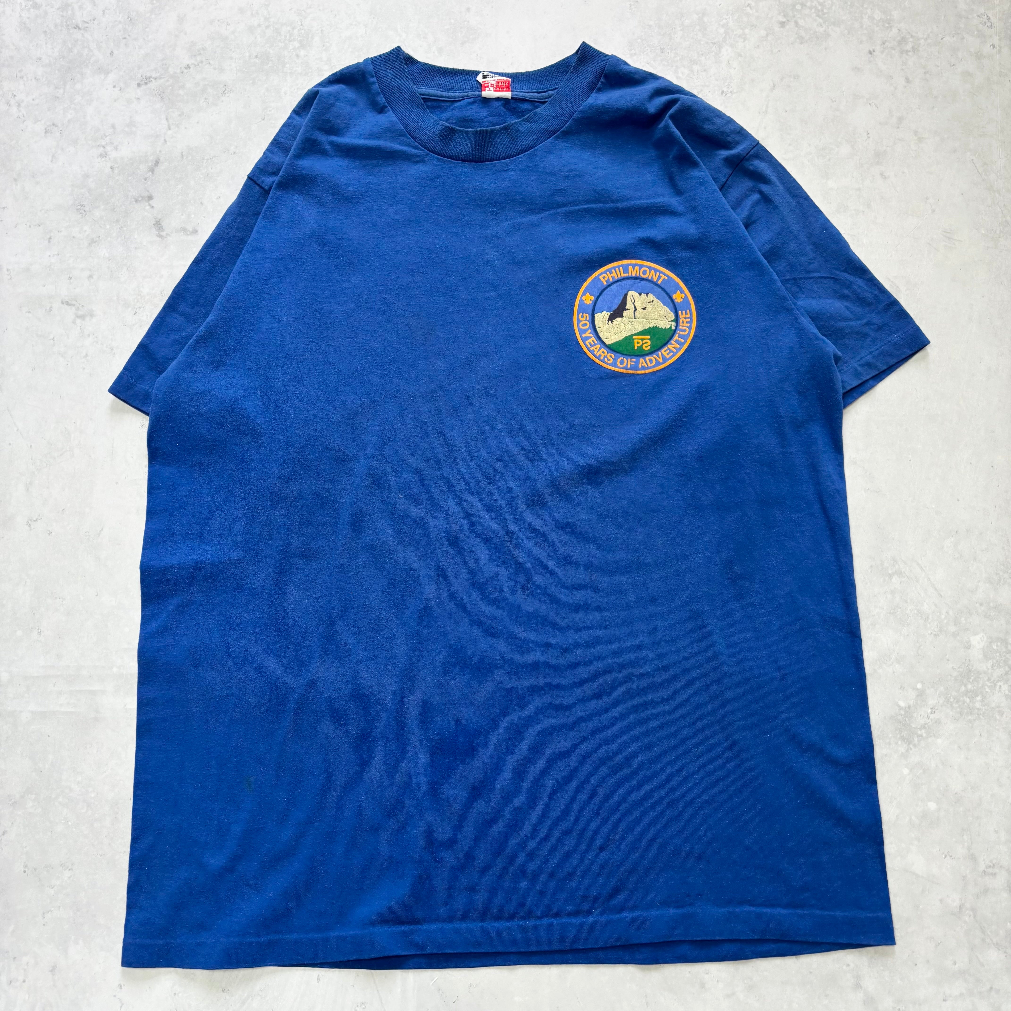 Vintage T Shirt Mens XL Blue Single Stitch Graphic Print 90s USA Tourist