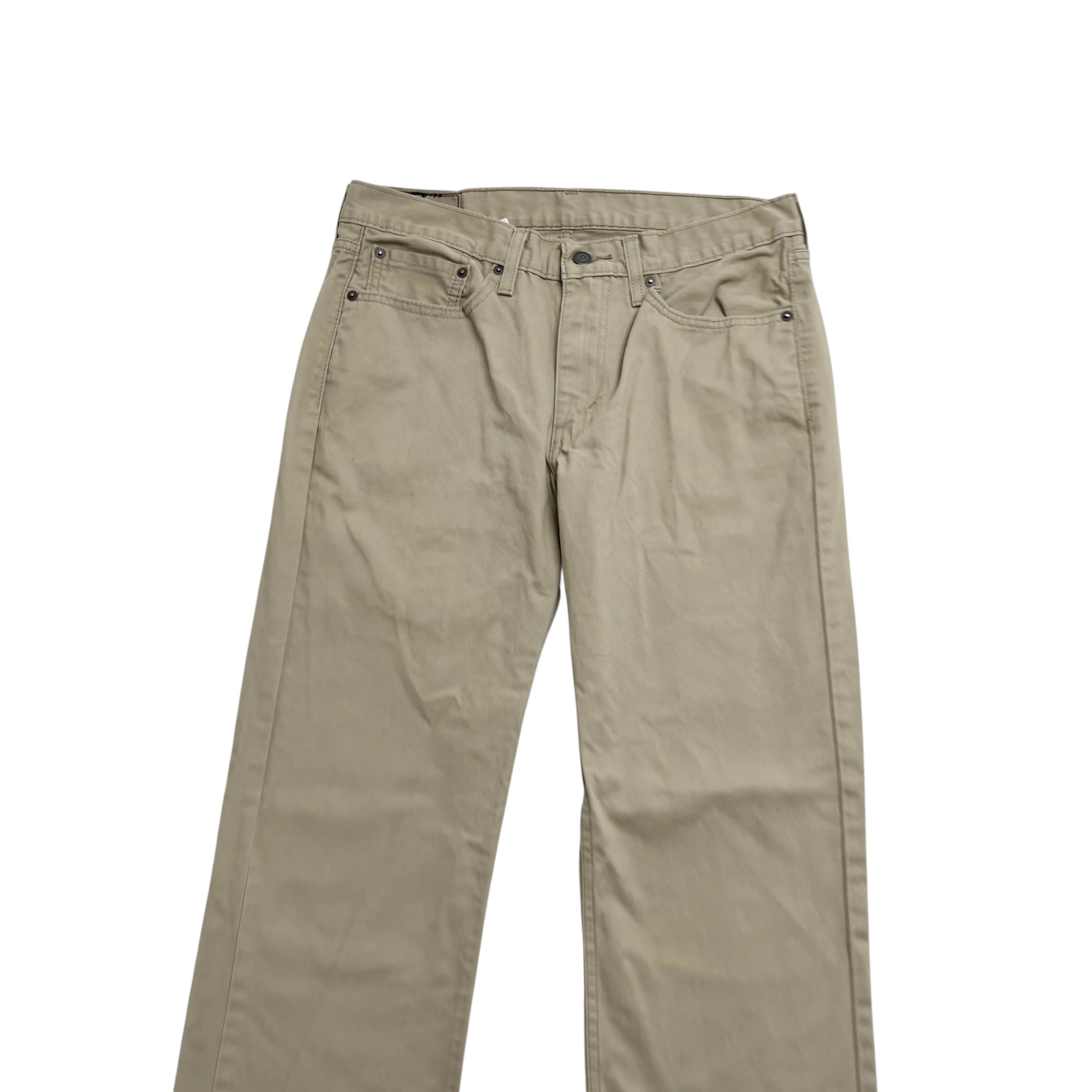 Levis 514 Trousers W32 L30 Mens Cream Regular Straight Fit Cotton Pants (E)