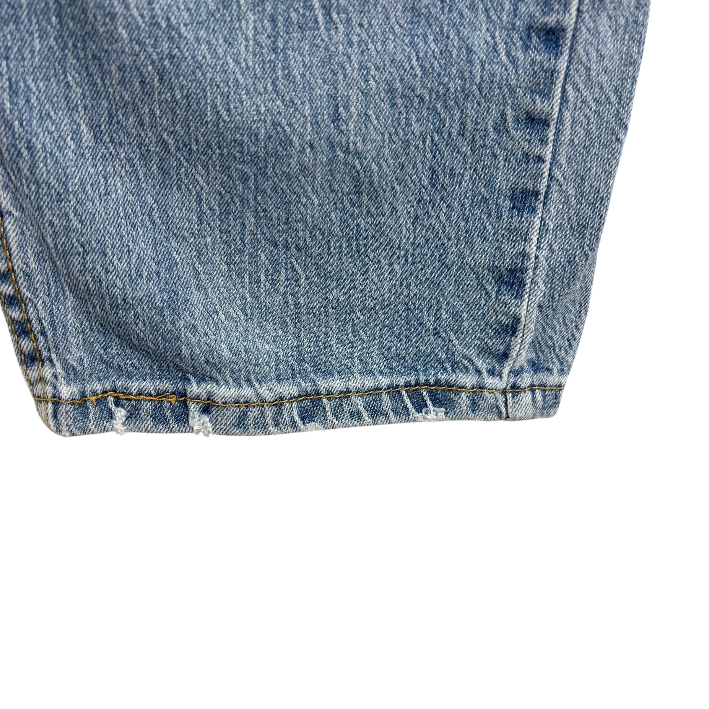Levis 505 Jeans W34 L29 Mens Light Blue Regular Straight Fit Stretch Denim
