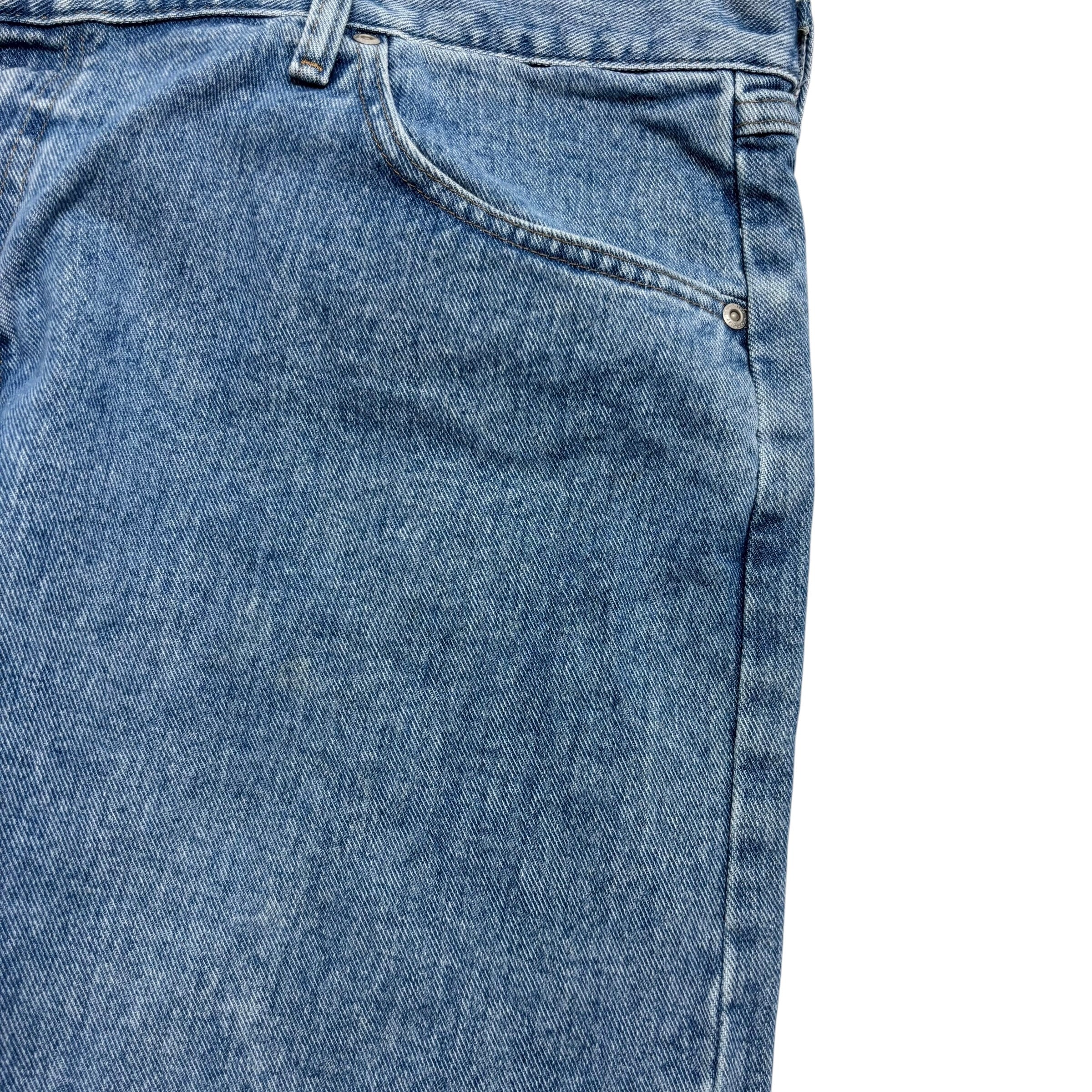 Wrangler Jeans W42 L30 Mens Light Blue Relaxed Straight Fit Denim