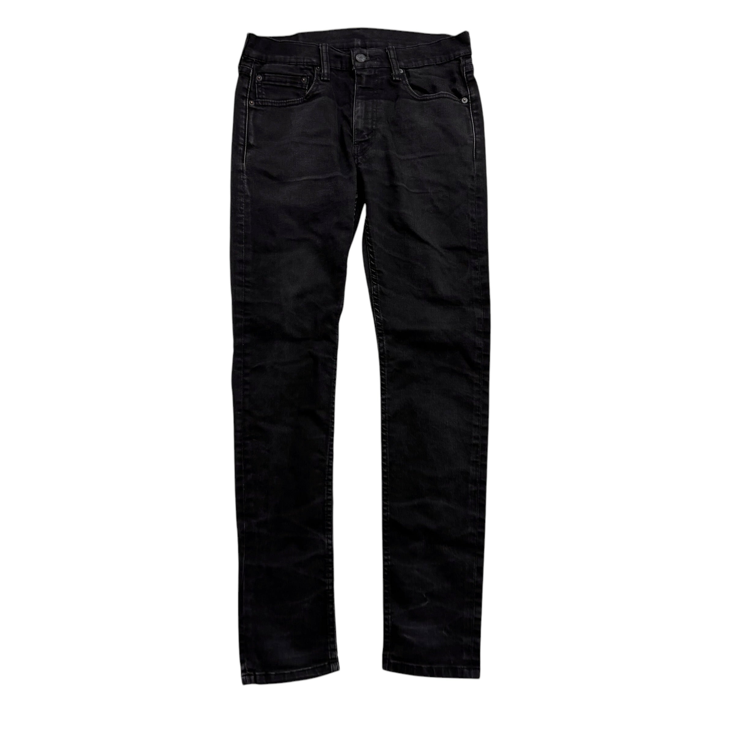 Levis 519 Jeans W30 L32 Mens Black Super Skinny Stretch Denim