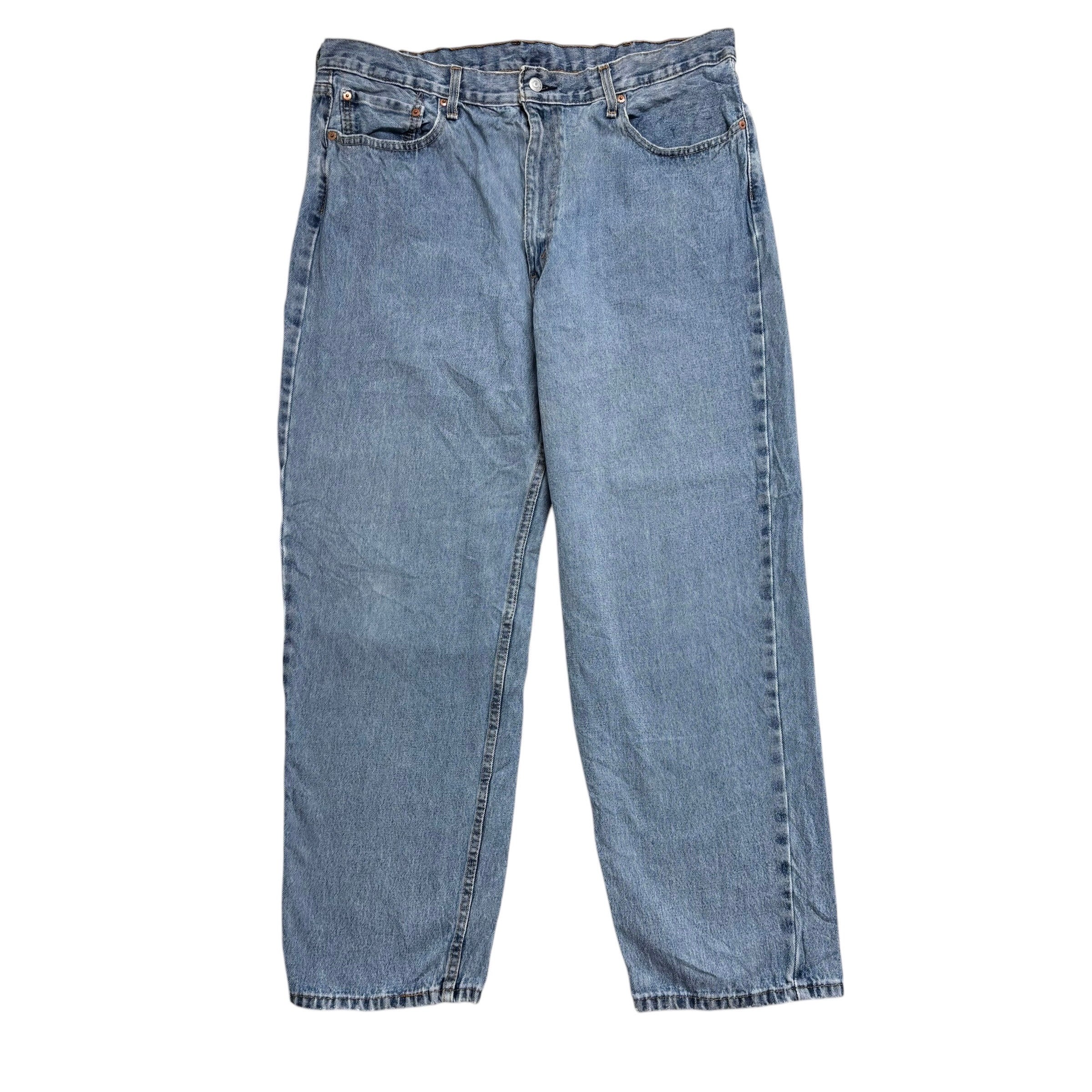Levis 550 Jeans W38 L30 Mens Light Blue Baggy Relaxed Straight Fit Denim (E)