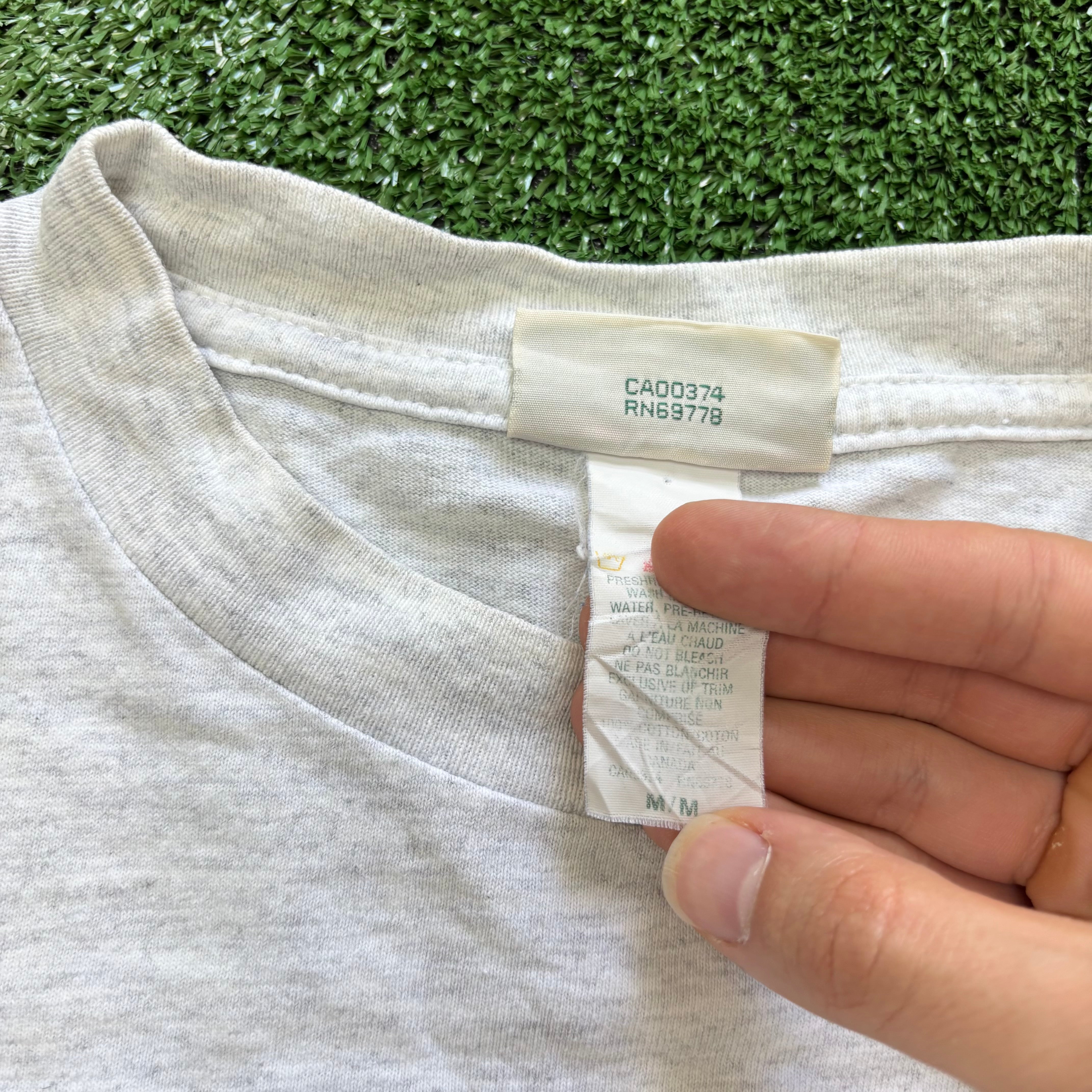 Vintage T Shirt Mens Small Grey Single Stitch Graphic Print 90s Butterflys (E)