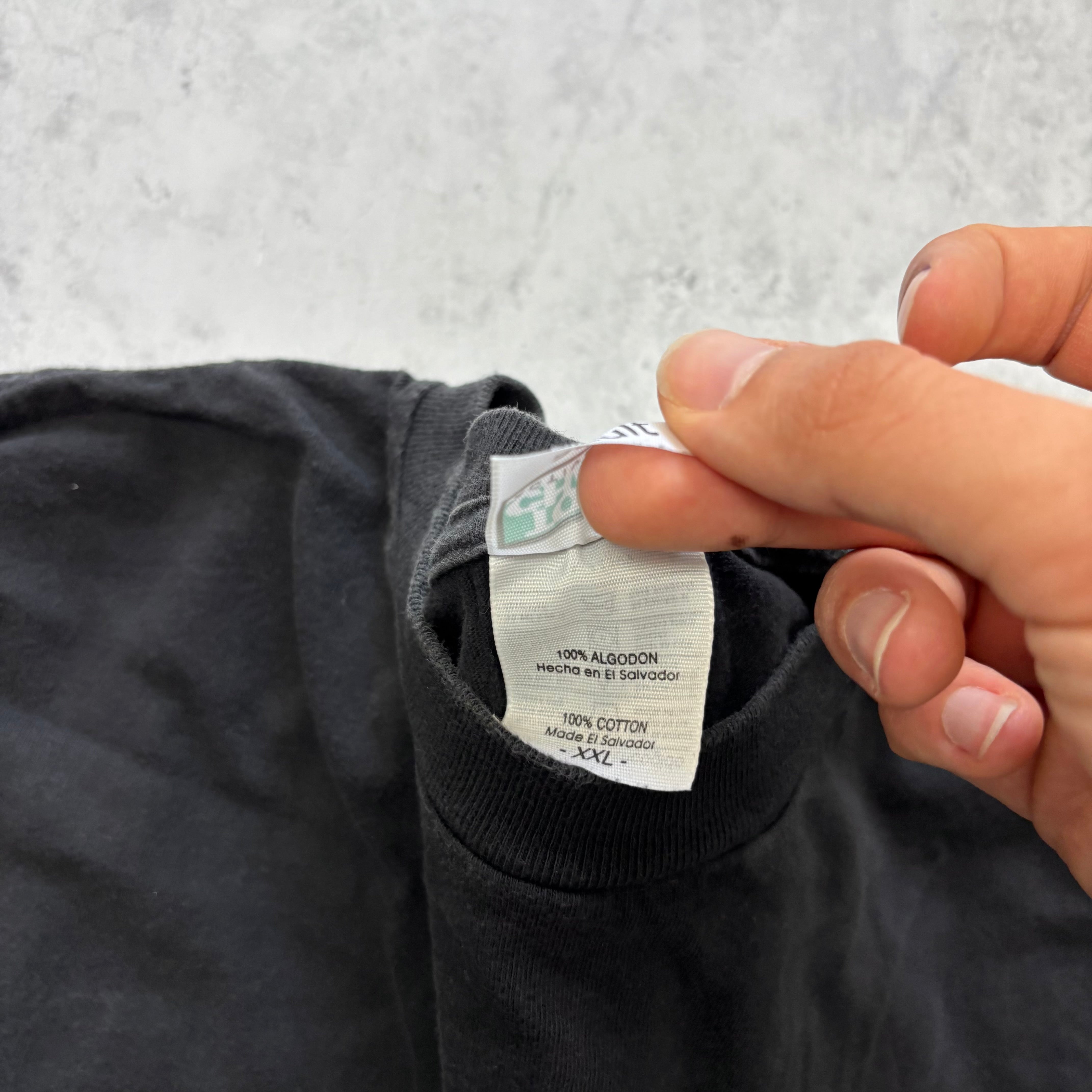 Vintage T Shirt Mens XXL Black Graphic Print 90s Wolves Nature