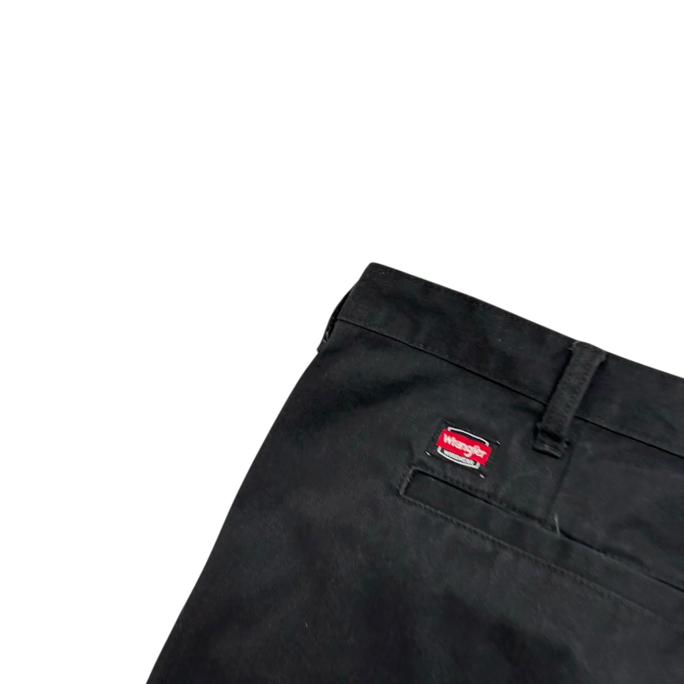 Wrangler Trousers W42 L30 Mens Black Regular Straight Fit Cotton Pants (E)
